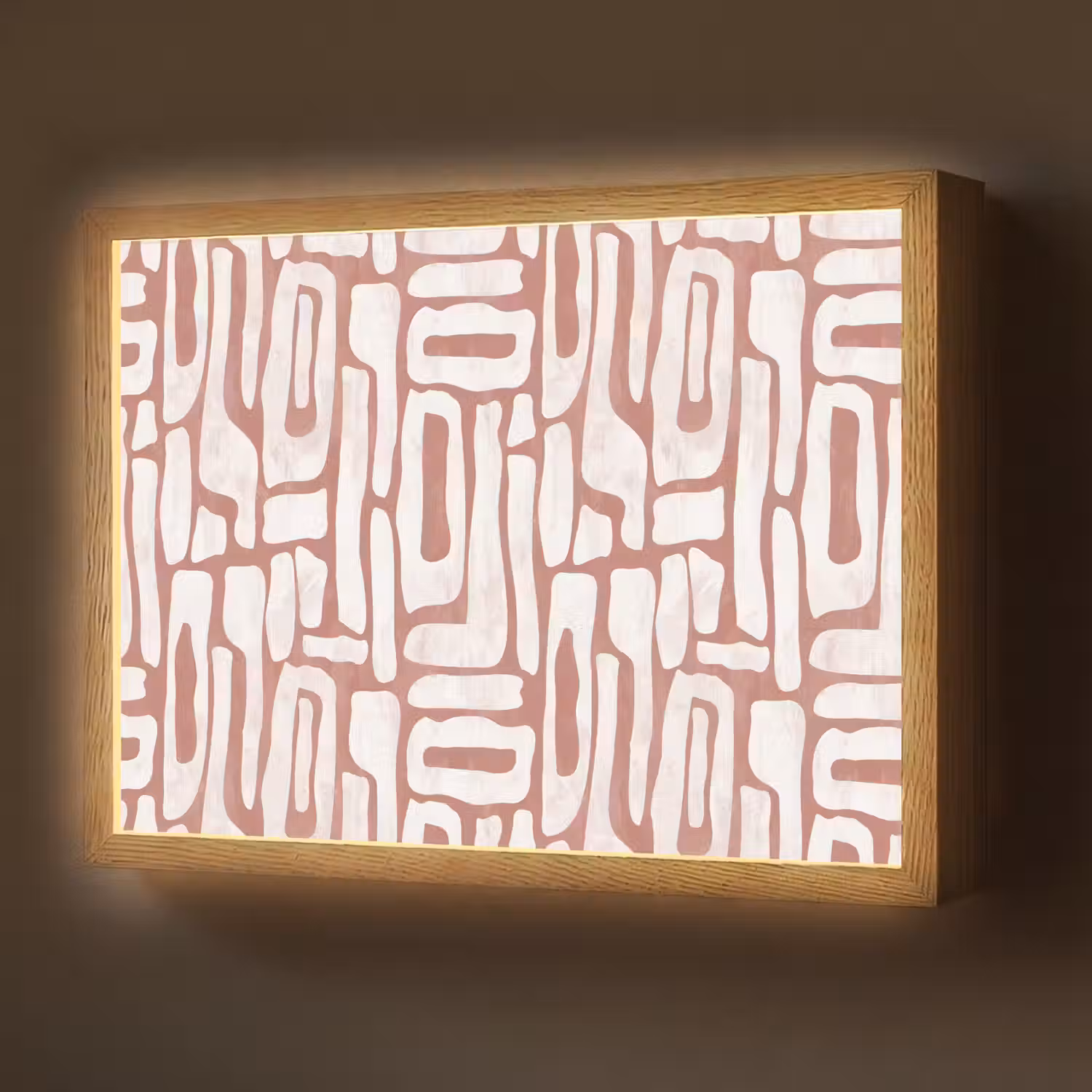 Roze - Wit - Organisch Light Box met batterij (Wandlamp) middel 907 -z3d_website