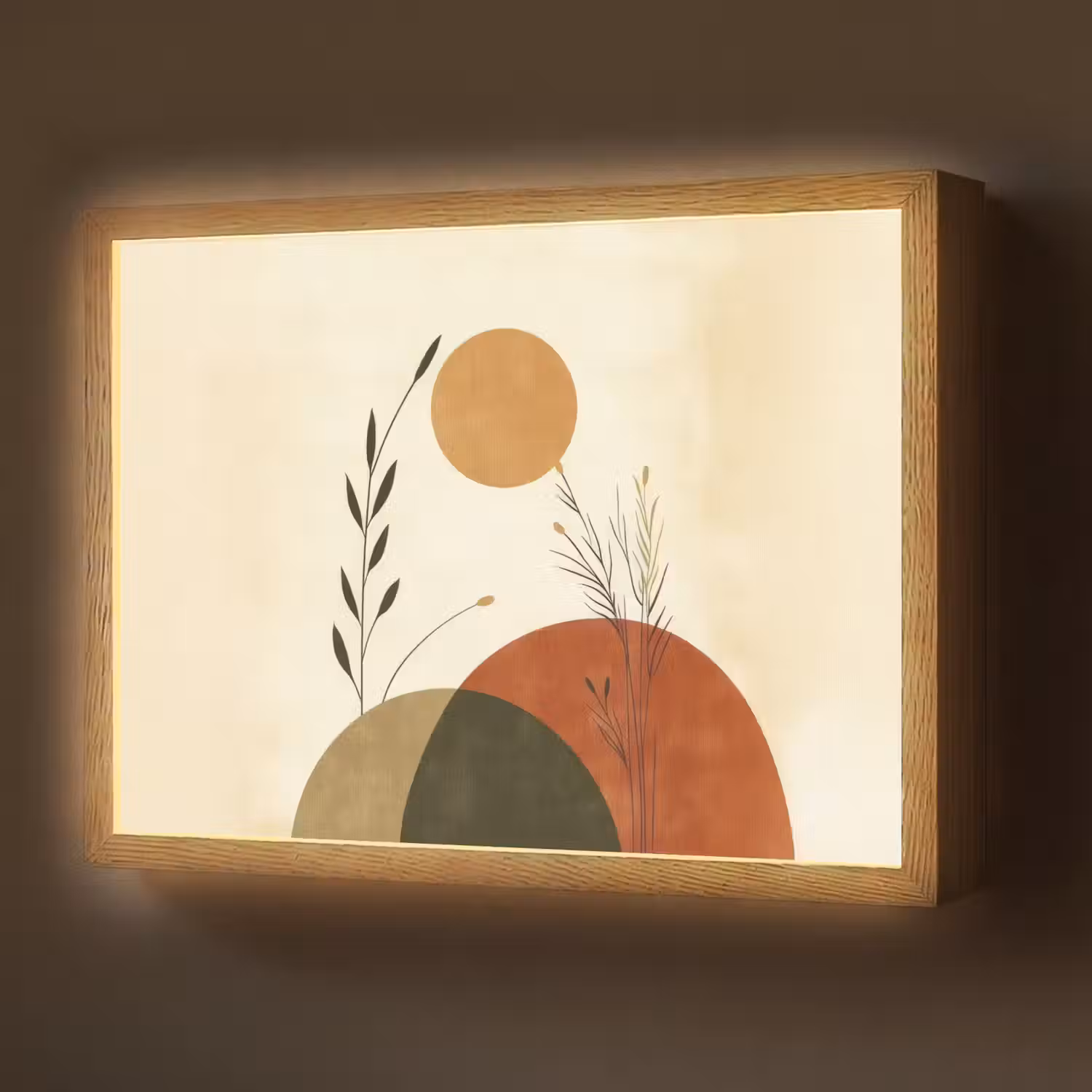 Planten - Abstract - Vormen Light Box met batterij (Wandlamp) middel -z3d_website