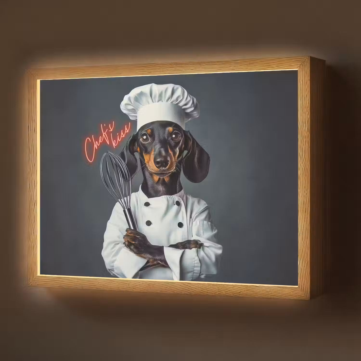 Quote - Neon - Hond - Kokskleding Light Box met batterij (Wandlamp) middel -z3d_website