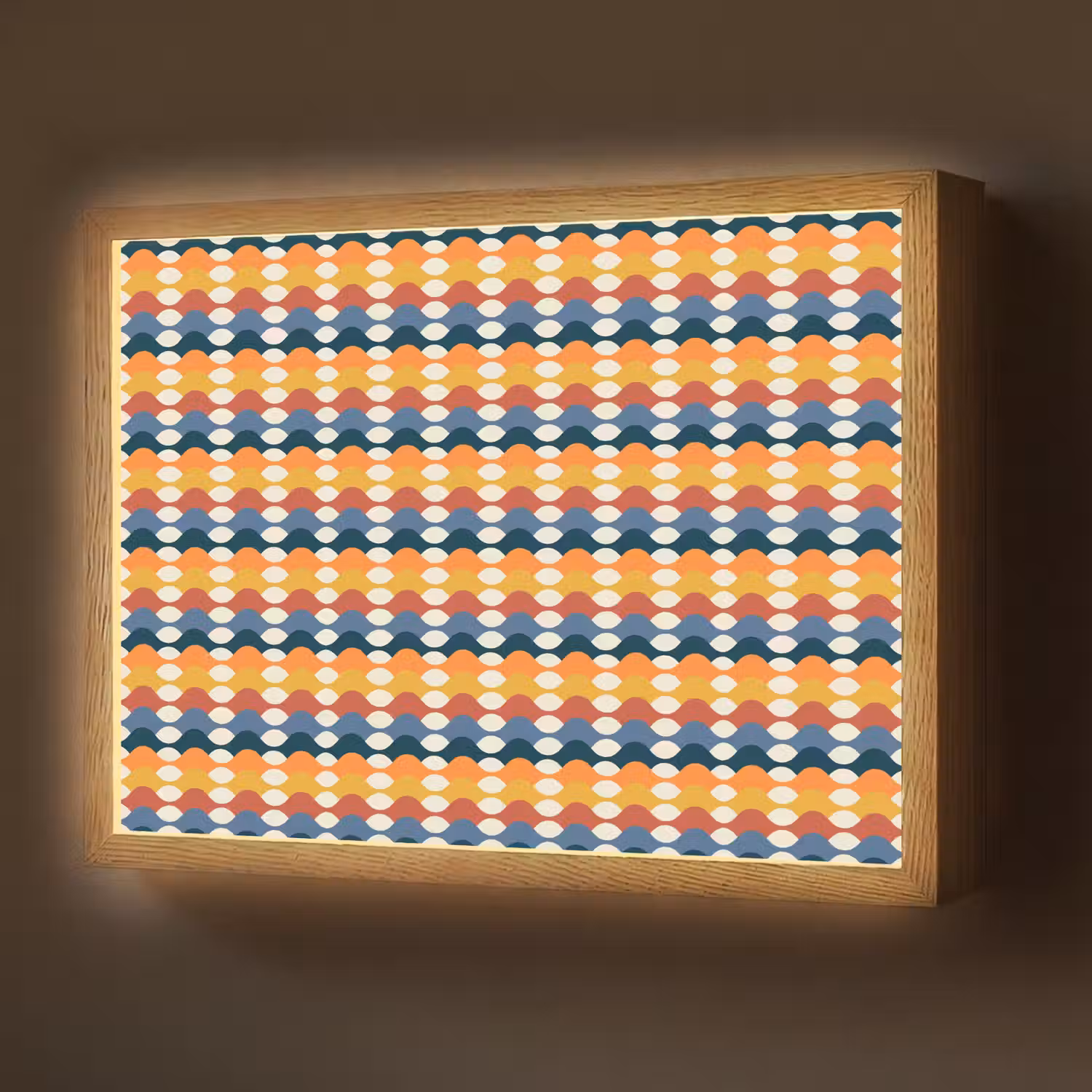 Retro - Disco - Golven Light Box met batterij (Wandlamp) middel 907 -z3d_website