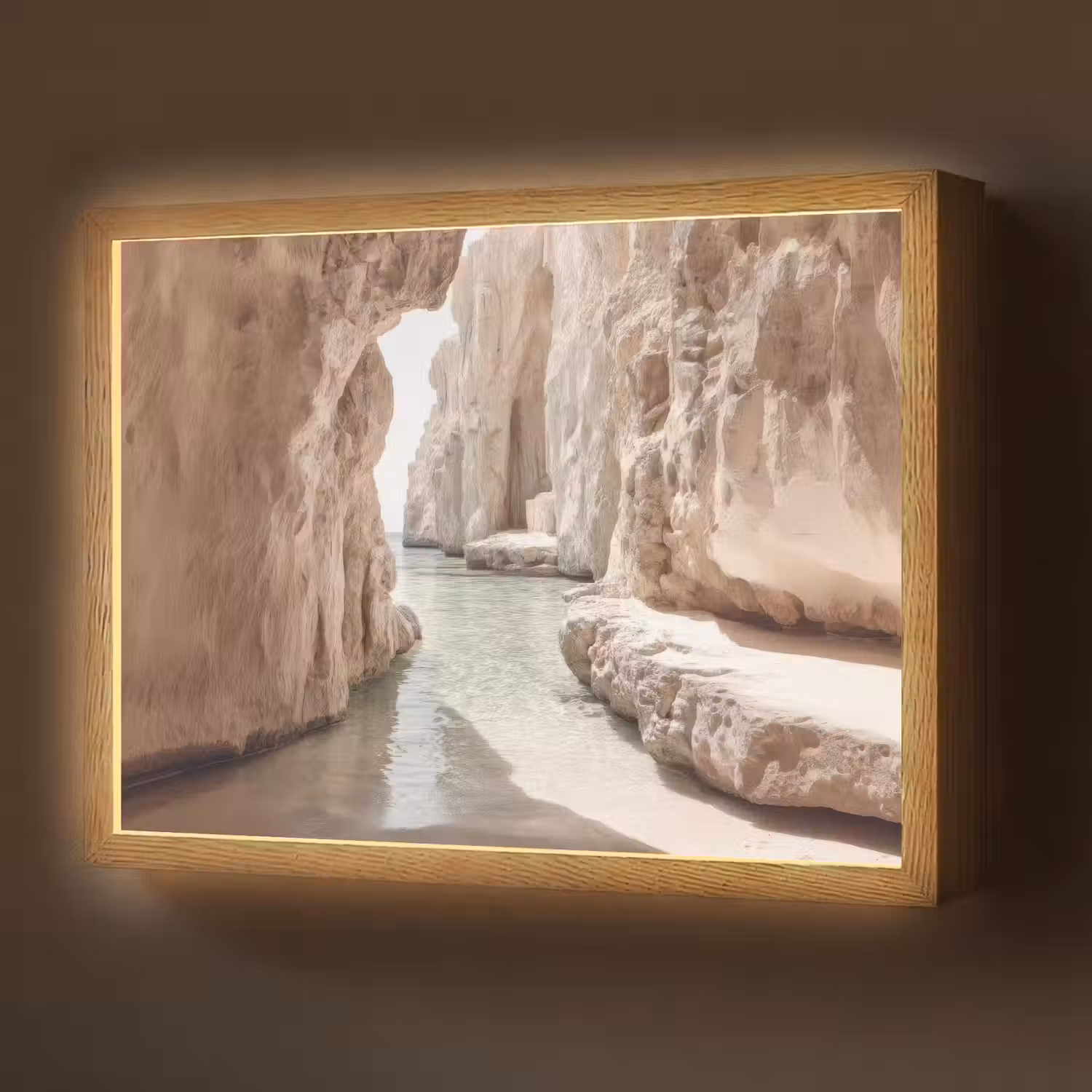 Rotsen - Zee - Zand - Kloof Light Box met batterij (Wandlamp) middel -z3d_website
