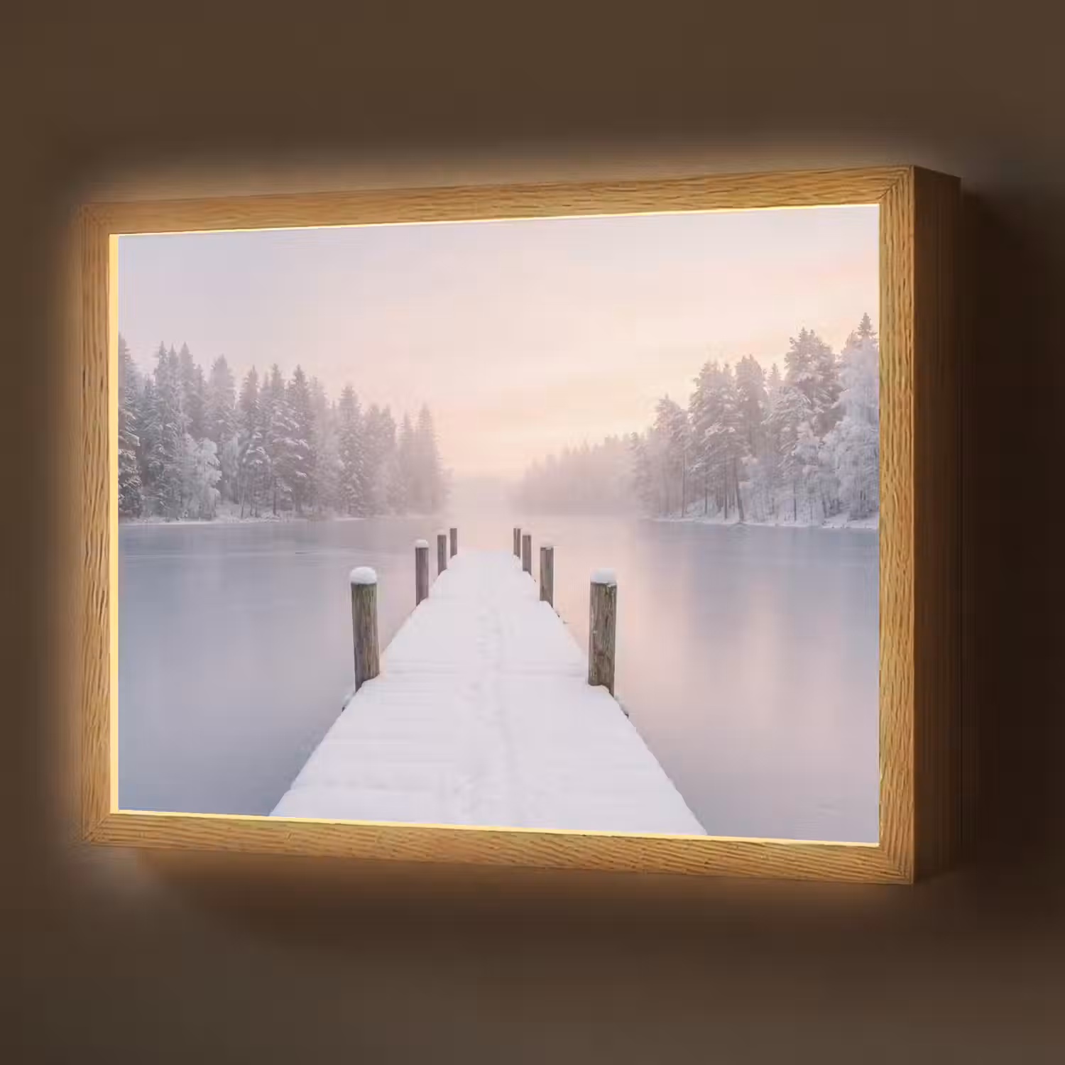 Steiger - Meer - Mist - Winter - Serene Light Box met batterij (Wandlamp) middel -z3d_website