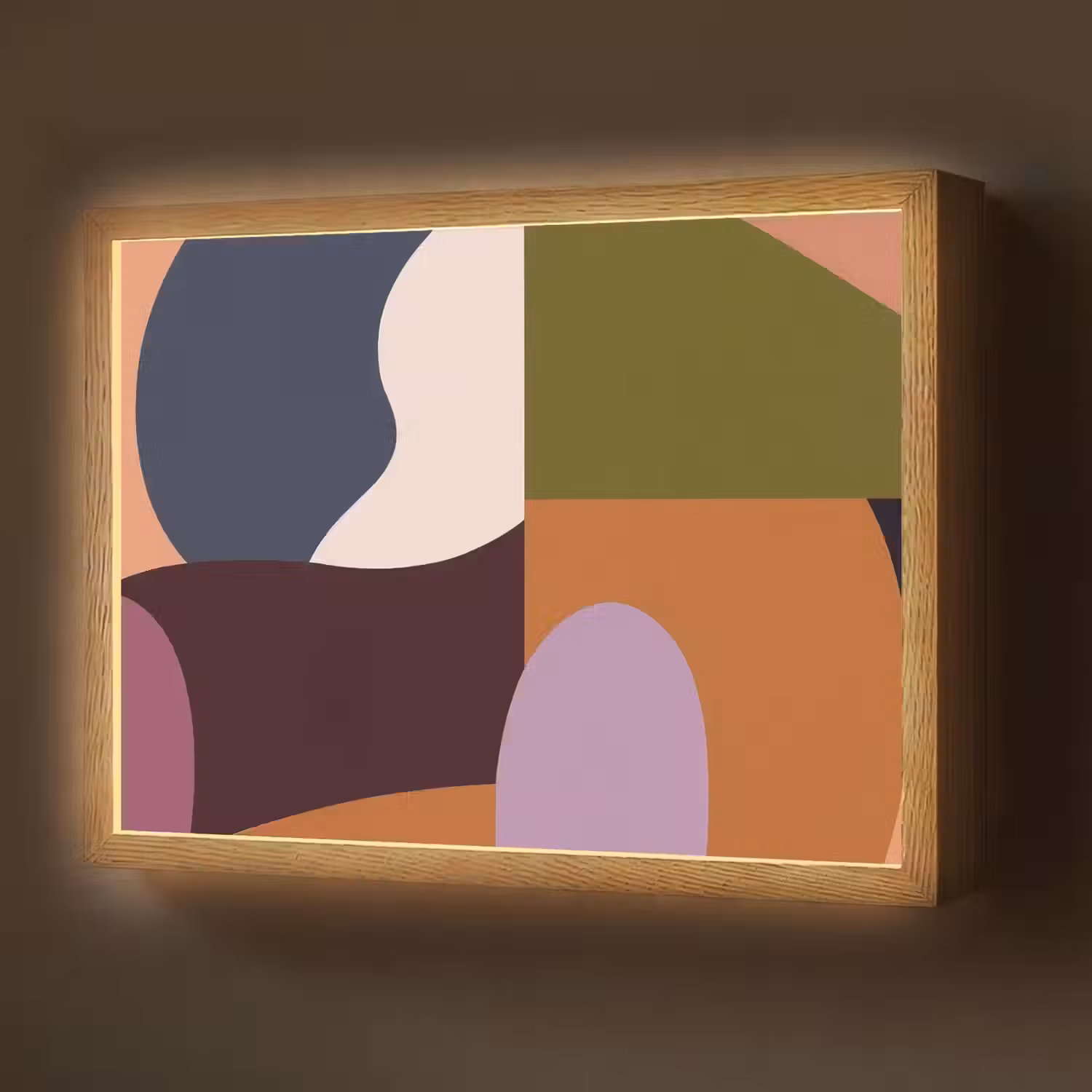 Vormen - Abstract - Kleuren - Vierkant Light Box met batterij (Wandlamp) middel -z3d_website