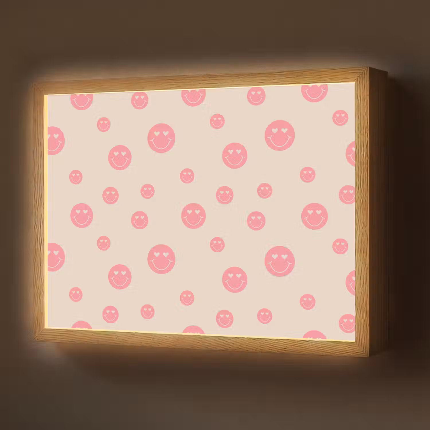 Smiley - Hart - Ogen - Patroon Light Box met batterij (Wandlamp) middel 907 -z3d_website