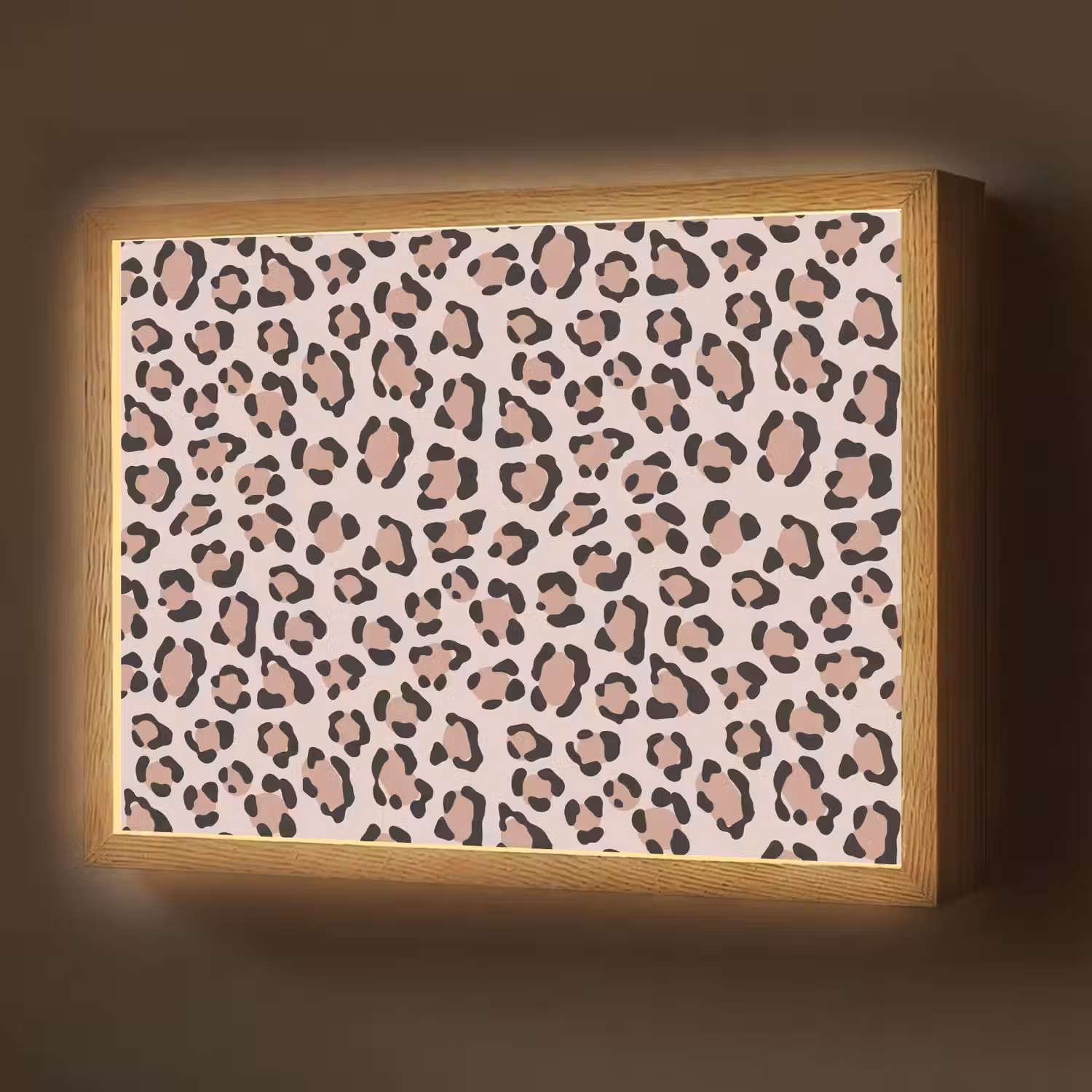 Vlekken - Beige - Luipaard Light Box met batterij (Wandlamp) middel 907 -z3d_website