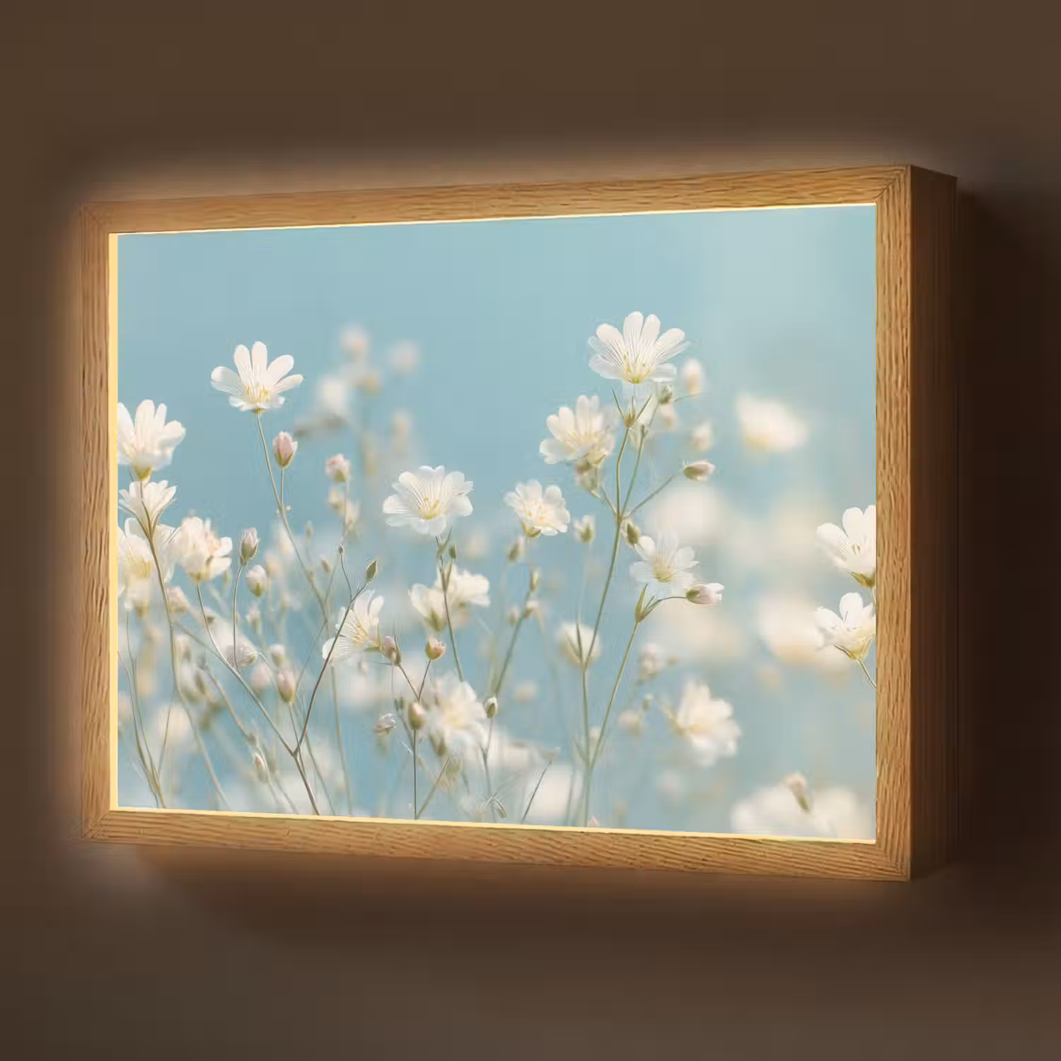 Stängel – Blumen – Luft – Weiß Light Box met batterij (Wandlamp) middel -z3d_website