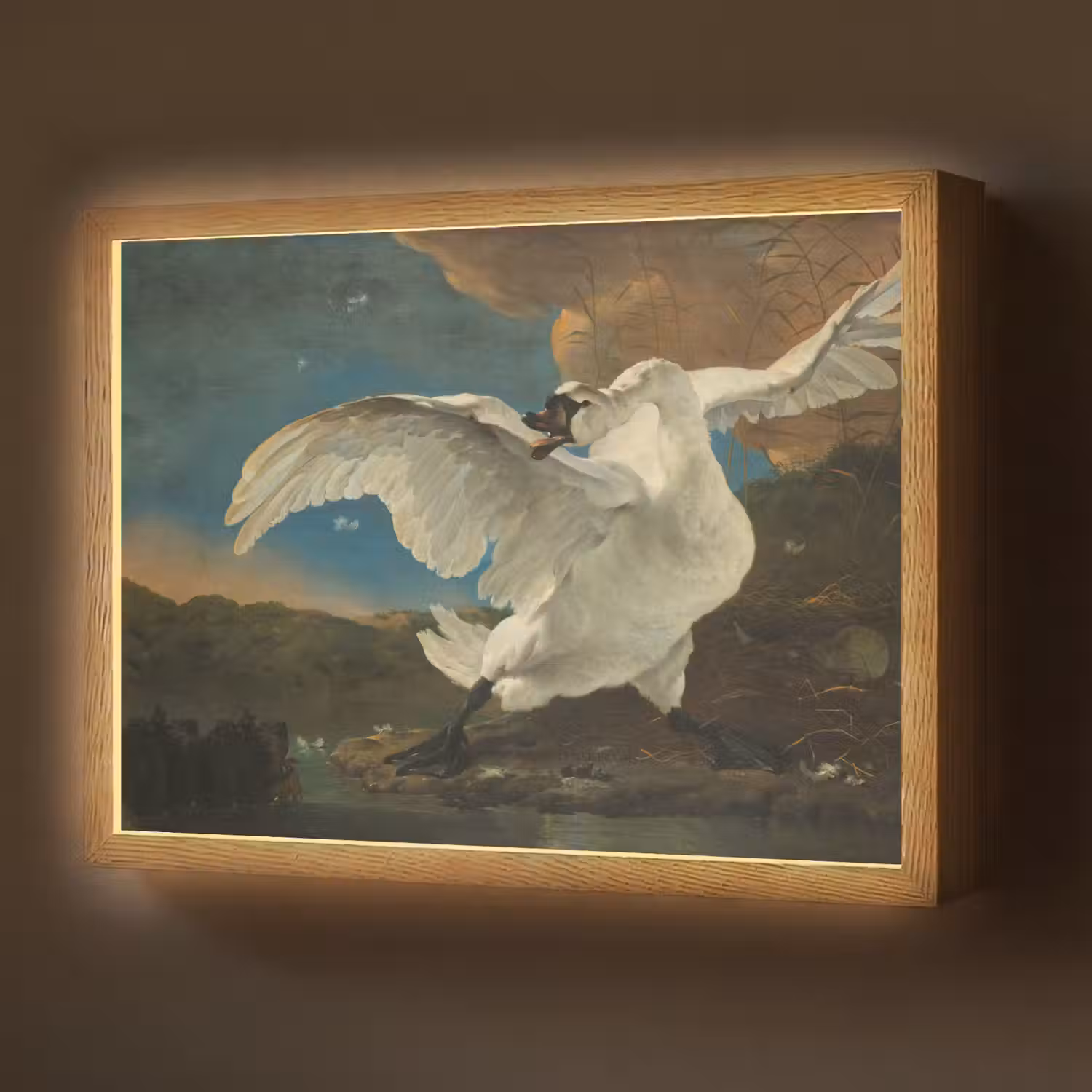 Zwaan - Oude meesters - Jan Asselijn Light Box met batterij (Wandlamp) middel -z3d_website