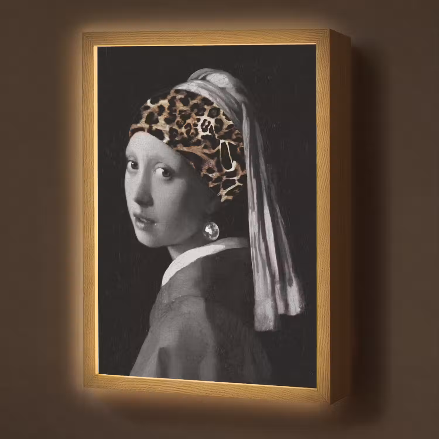 Het meisje met de parel - Johannes Vermeer - Panterprint Light Box met batterij (Wandlamp) middel -z3d_website