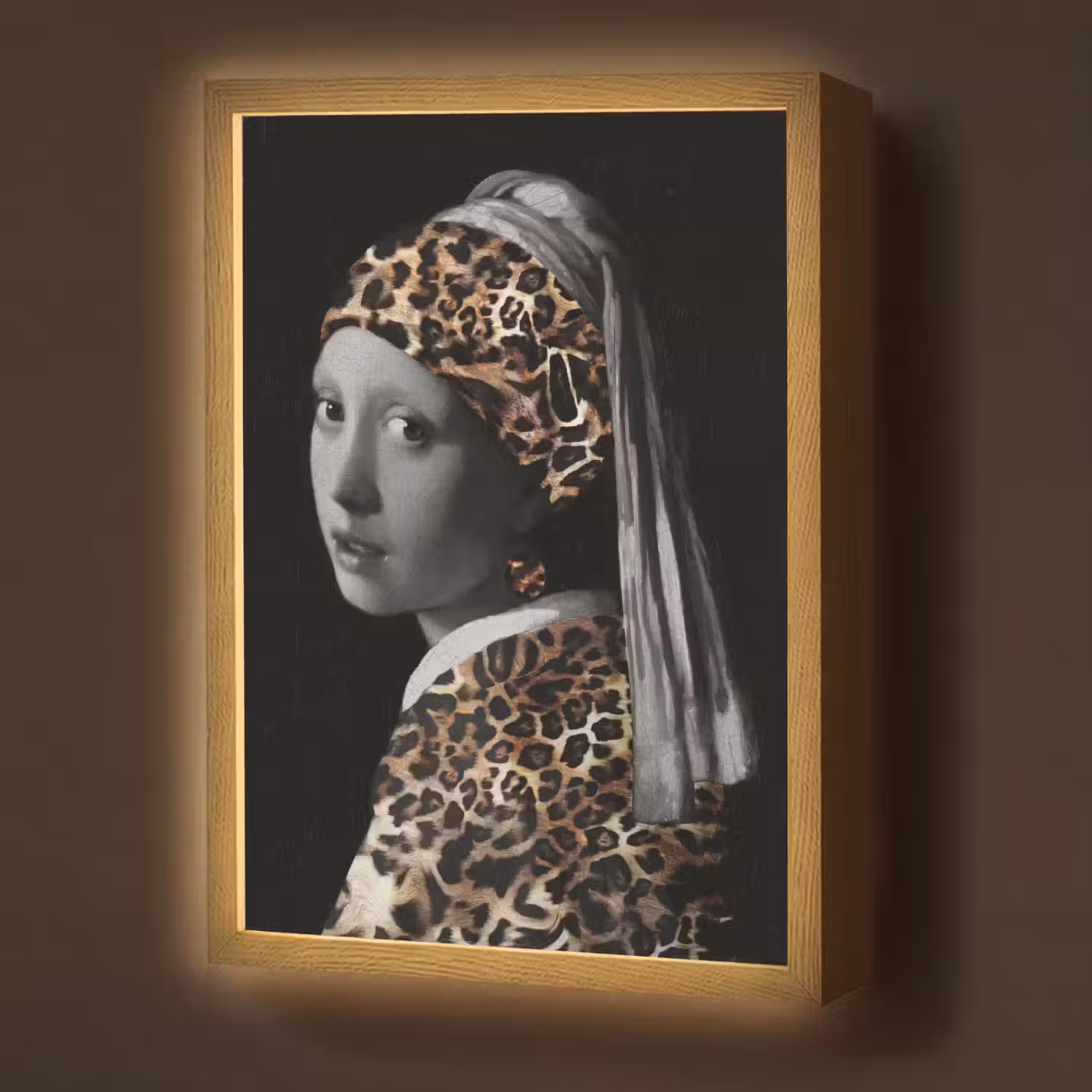 Het meisje met de parel - Johannes Vermeer - Panterprint Light Box met batterij (Wandlamp) middel -z3d_website