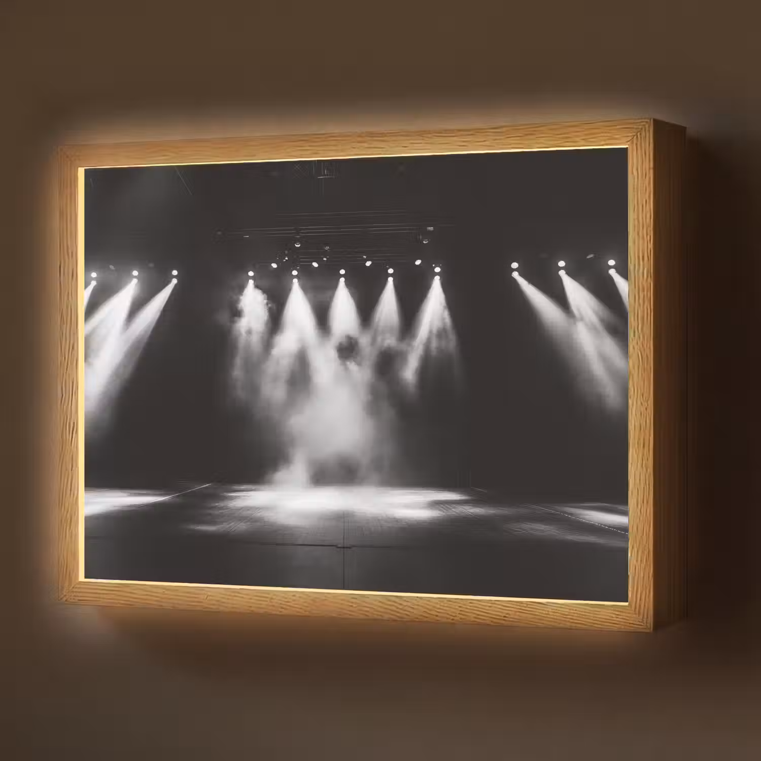 Theaterzaal - Mist - Spotlights - Zwart Light Box met batterij (Wandlamp) middel -z3d_website