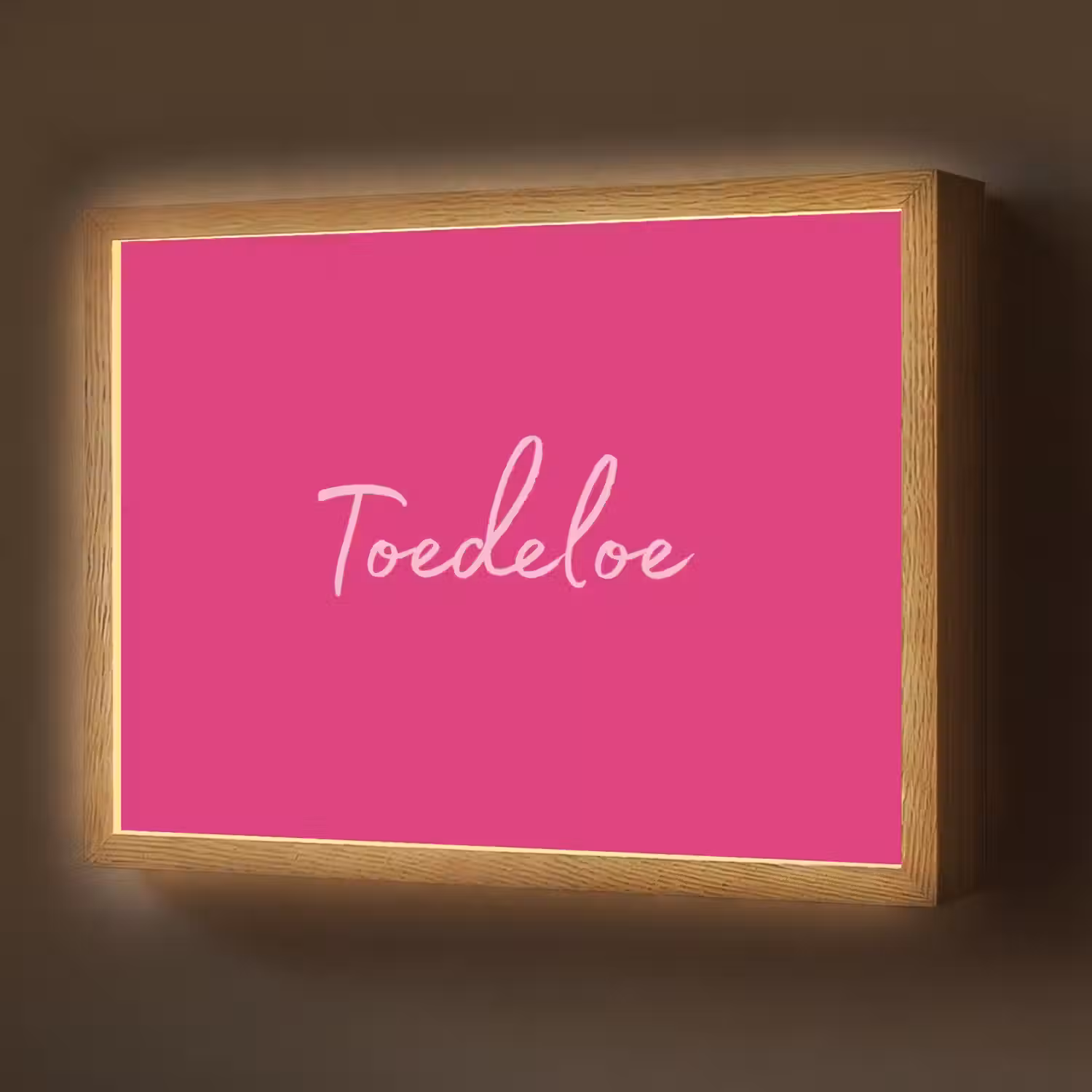 Toedeloe - Roze Light Box met batterij (Wandlamp) middel -z3d_website