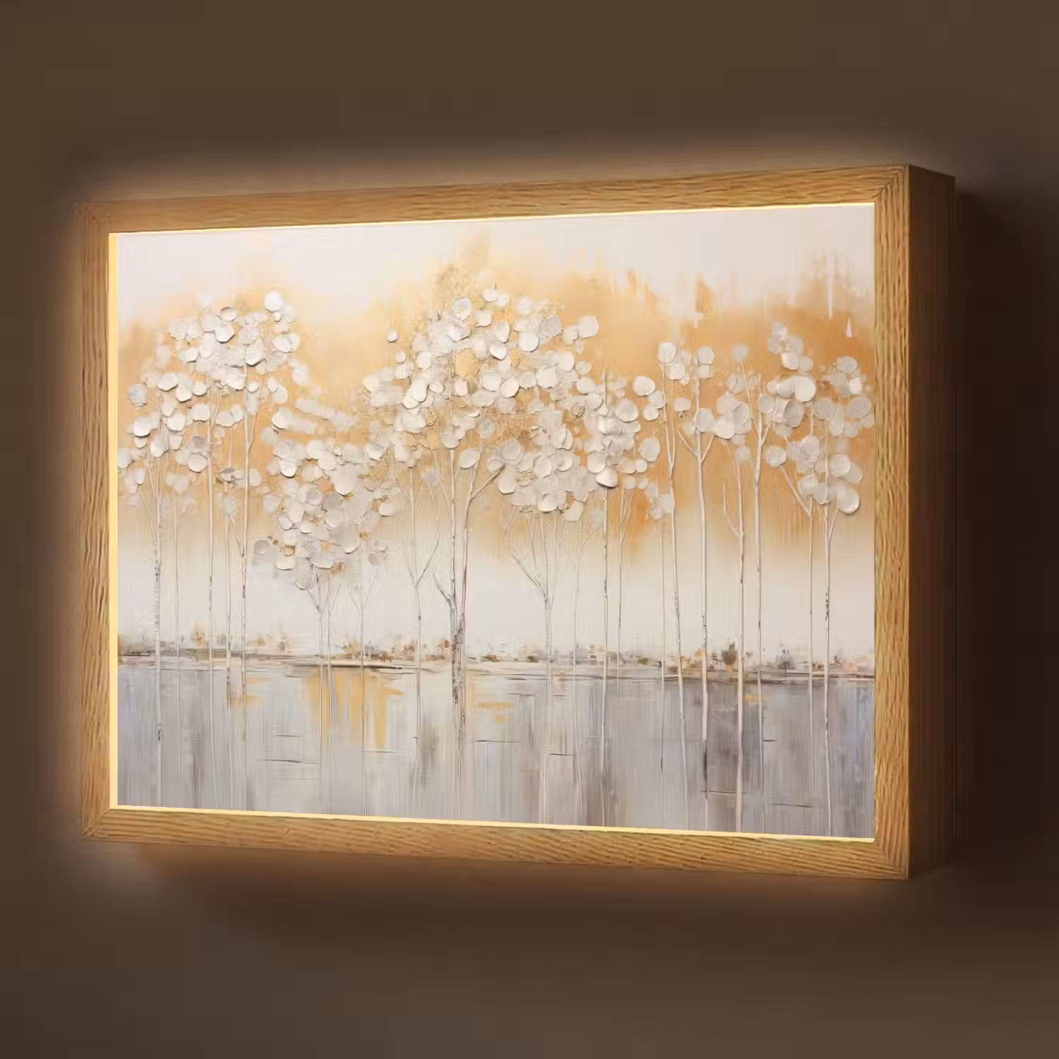 Bomen - Kunst - Acryl - Natuur Light Box met batterij (Wandlamp) middel -z3d_website