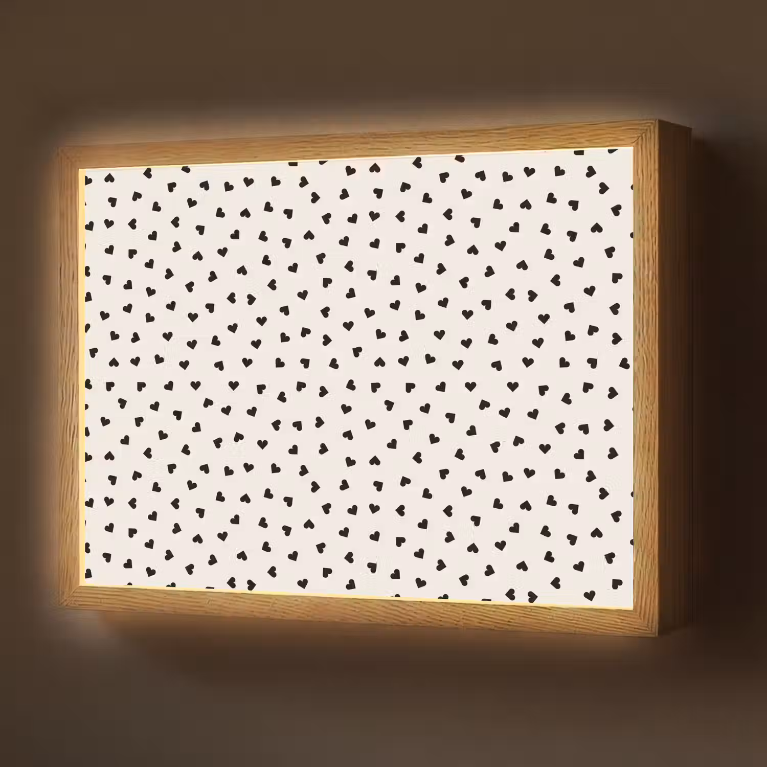 Valentijn - Liefde - Zwart - Wit Light Box met batterij (Wandlamp) middel 907 -z3d_website