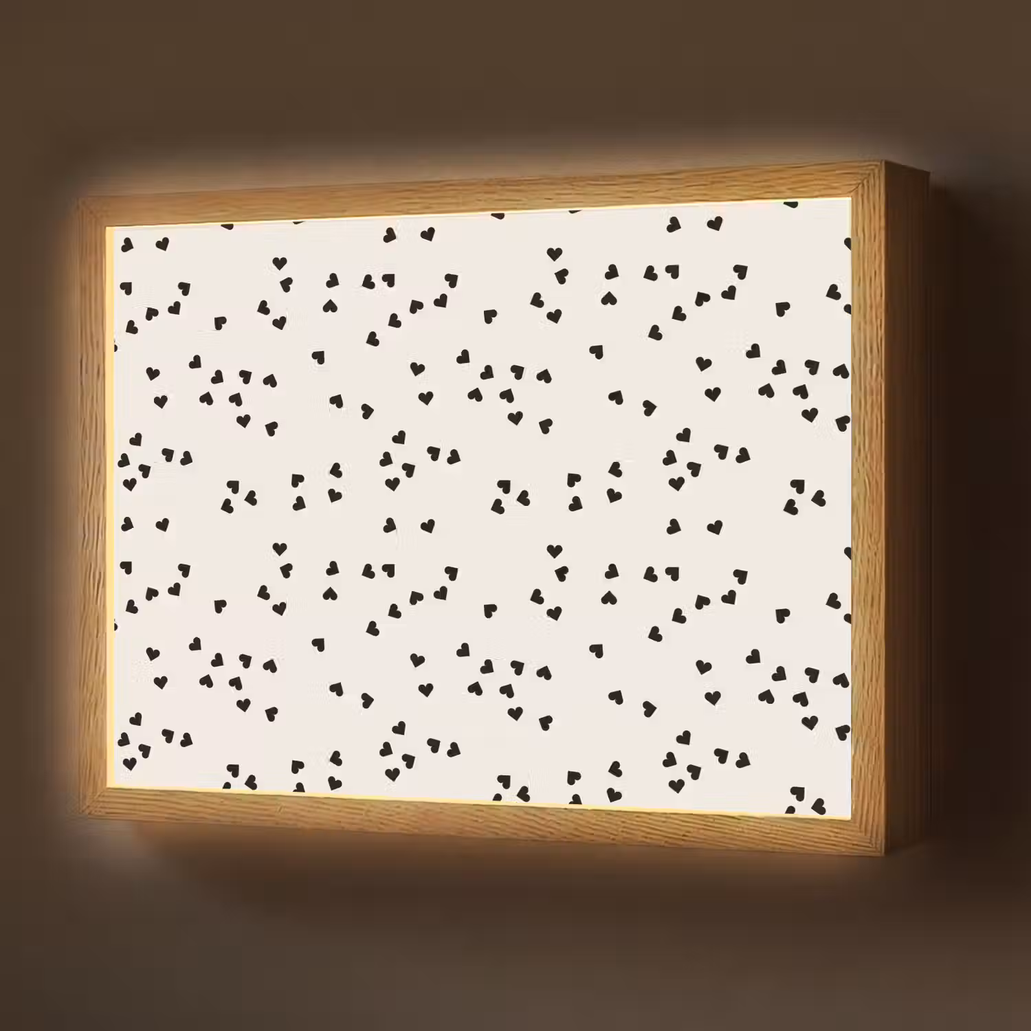 Valentijn - Liefde - Wit - Zwart Light Box met batterij (Wandlamp) middel 907 -z3d_website