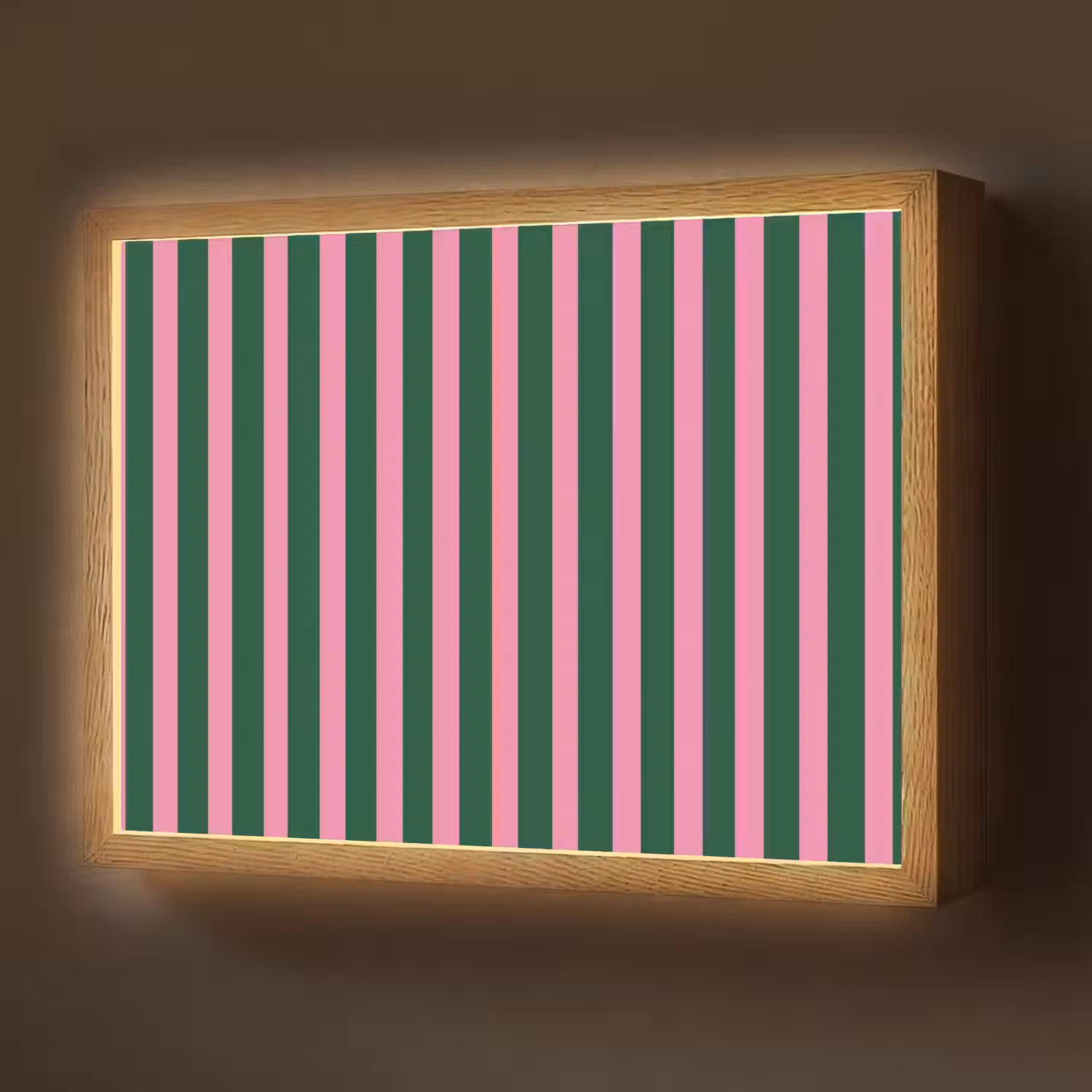 Verticale strepen - Groen - Roze Light Box met batterij (Wandlamp) middel 907 -z3d_website