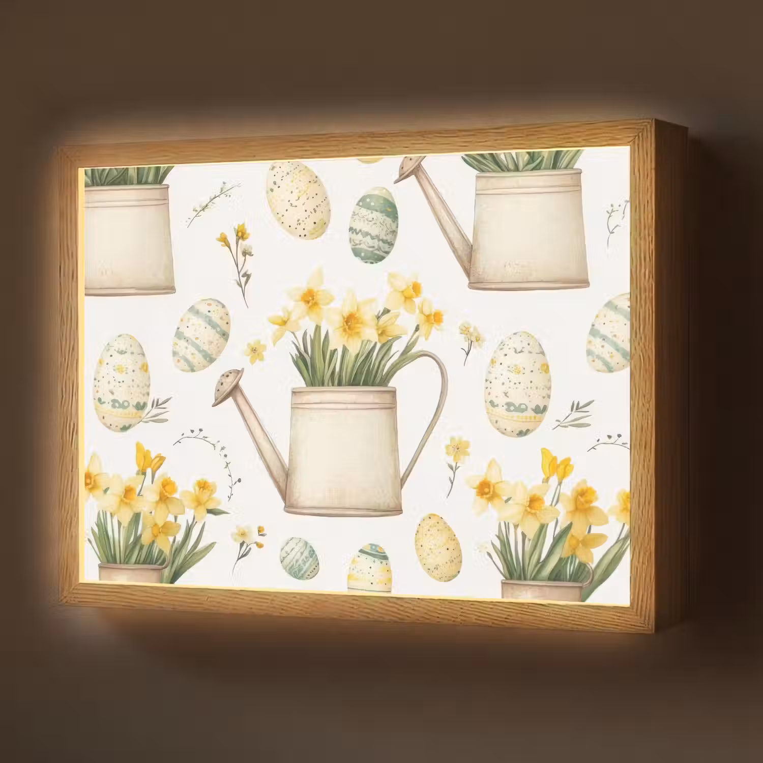 Gieter - Bloemen - Eieren Light Box met batterij (Wandlamp) middel -z3d_website