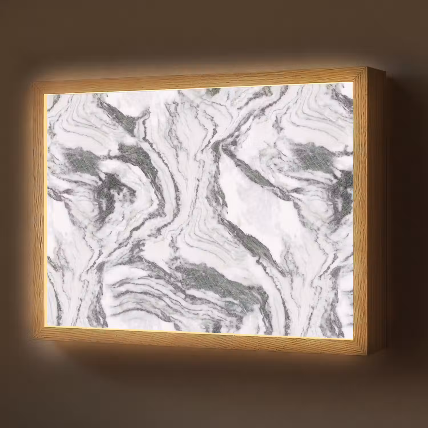 Wit - Marmer - Golvend - Grafiet Light Box met batterij (Wandlamp) middel 907 -z3d_website