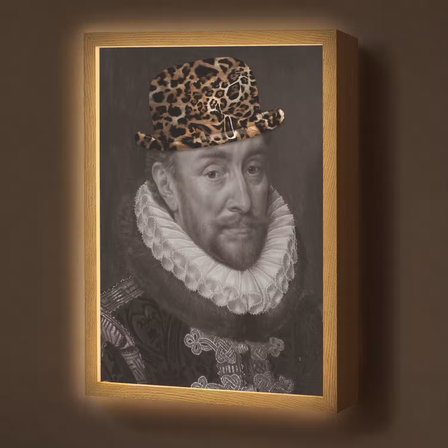 Willem van Oranje - Adriaen Thomasz - Panterprint Light Box met batterij (Wandlamp) middel -z3d_website