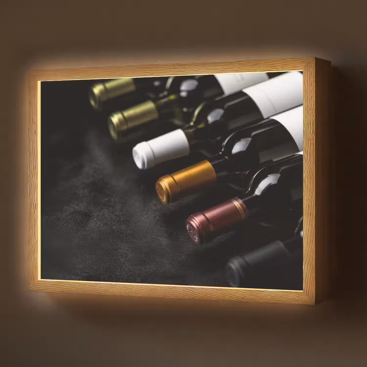 Wijn - Flessen - Variatie - Smaken Light Box met batterij (Wandlamp) middel -z3d_website