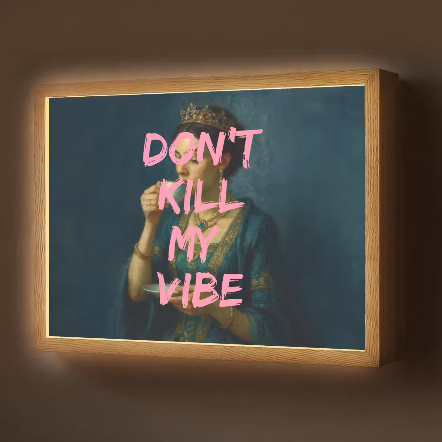 Vrouw - Portret - Kroon Light Box met batterij (Wandlamp) middel -z3d_website