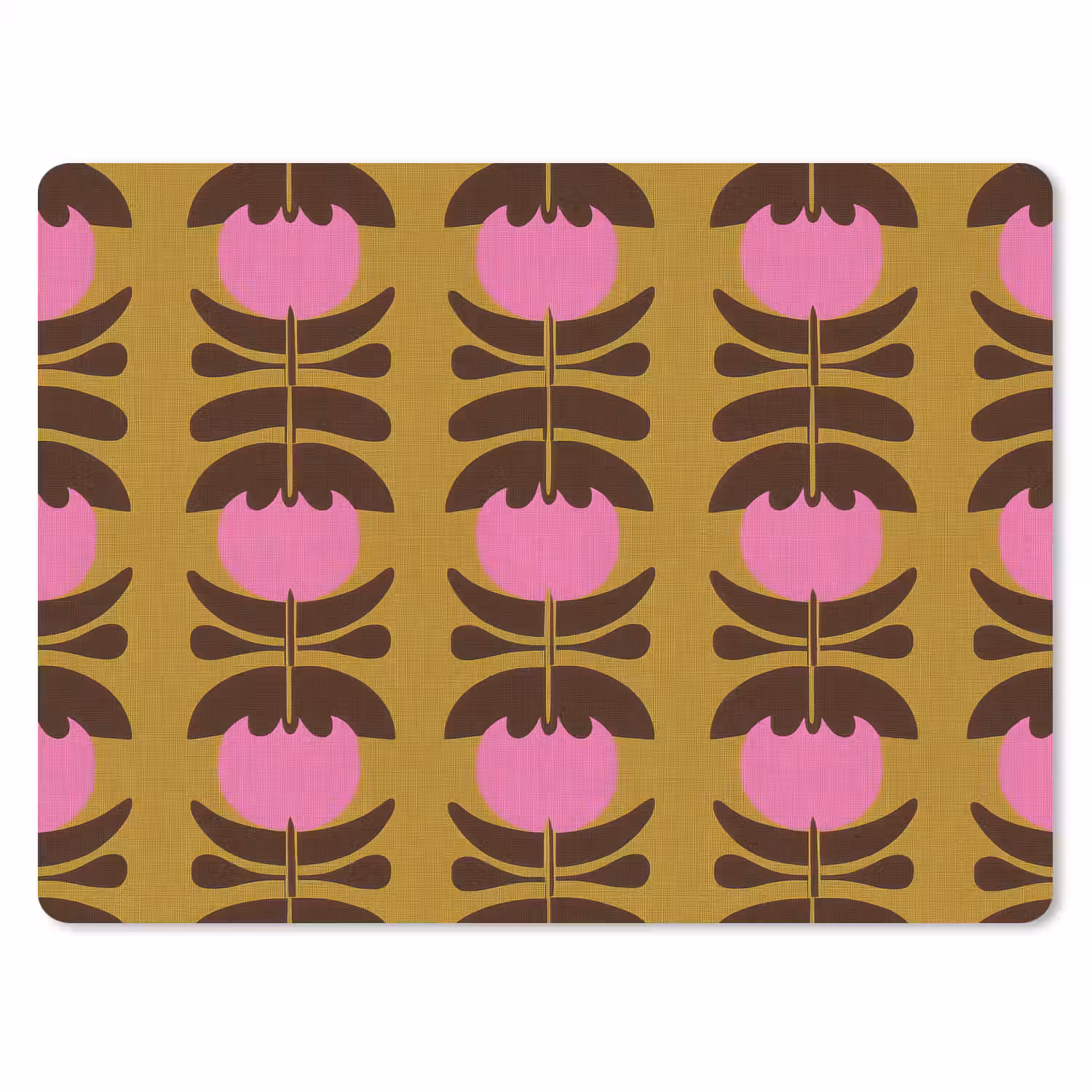 Abstract - Bloemen - Roze muismat rubber klein 262 -3d
