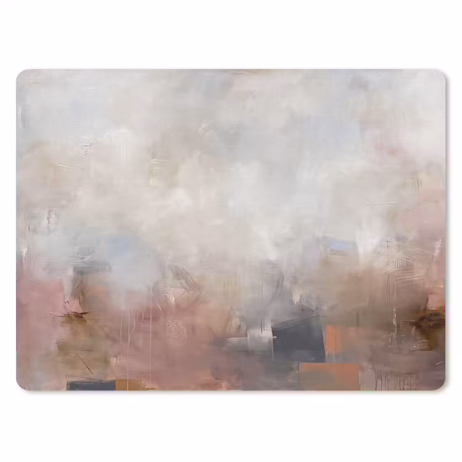 Abstract - Vloeiend - Kunst - Modern - Beige muismat rubber klein -3d