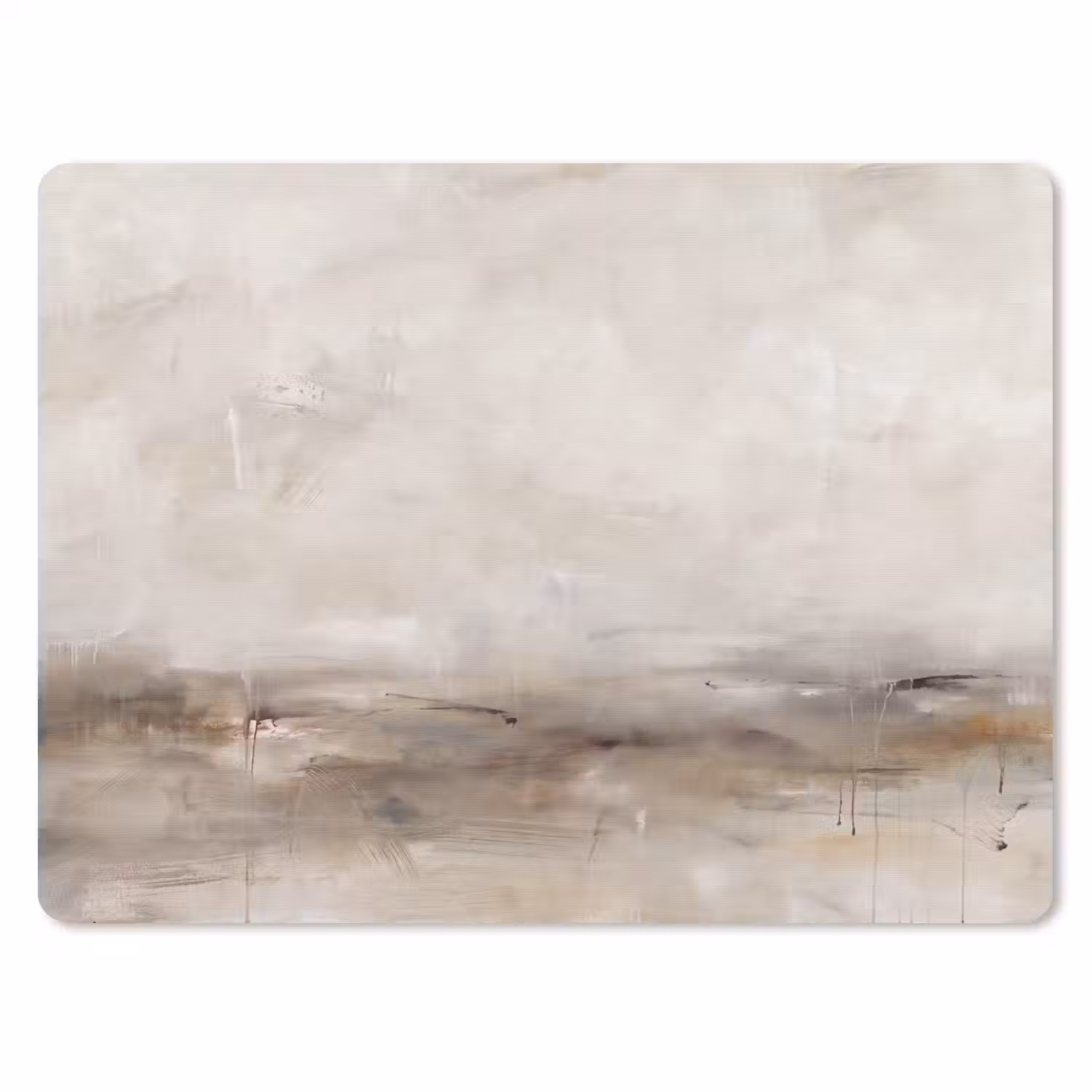 Abstrakt - Landschap - Modern - Beige - Kunst muismat rubber klein -3d