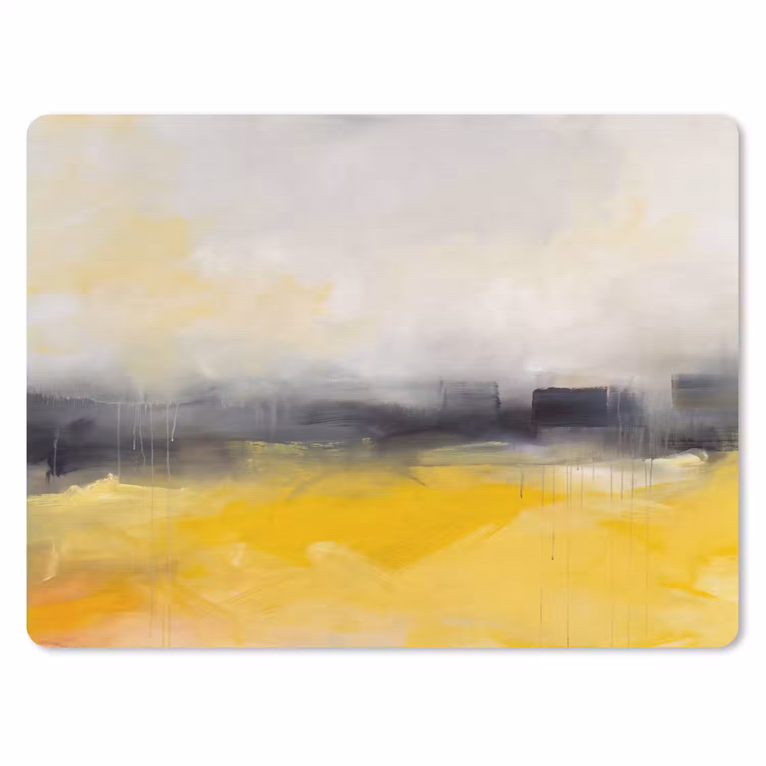 Abstract - Landschap - Modern - Geel muismat rubber klein -3d
