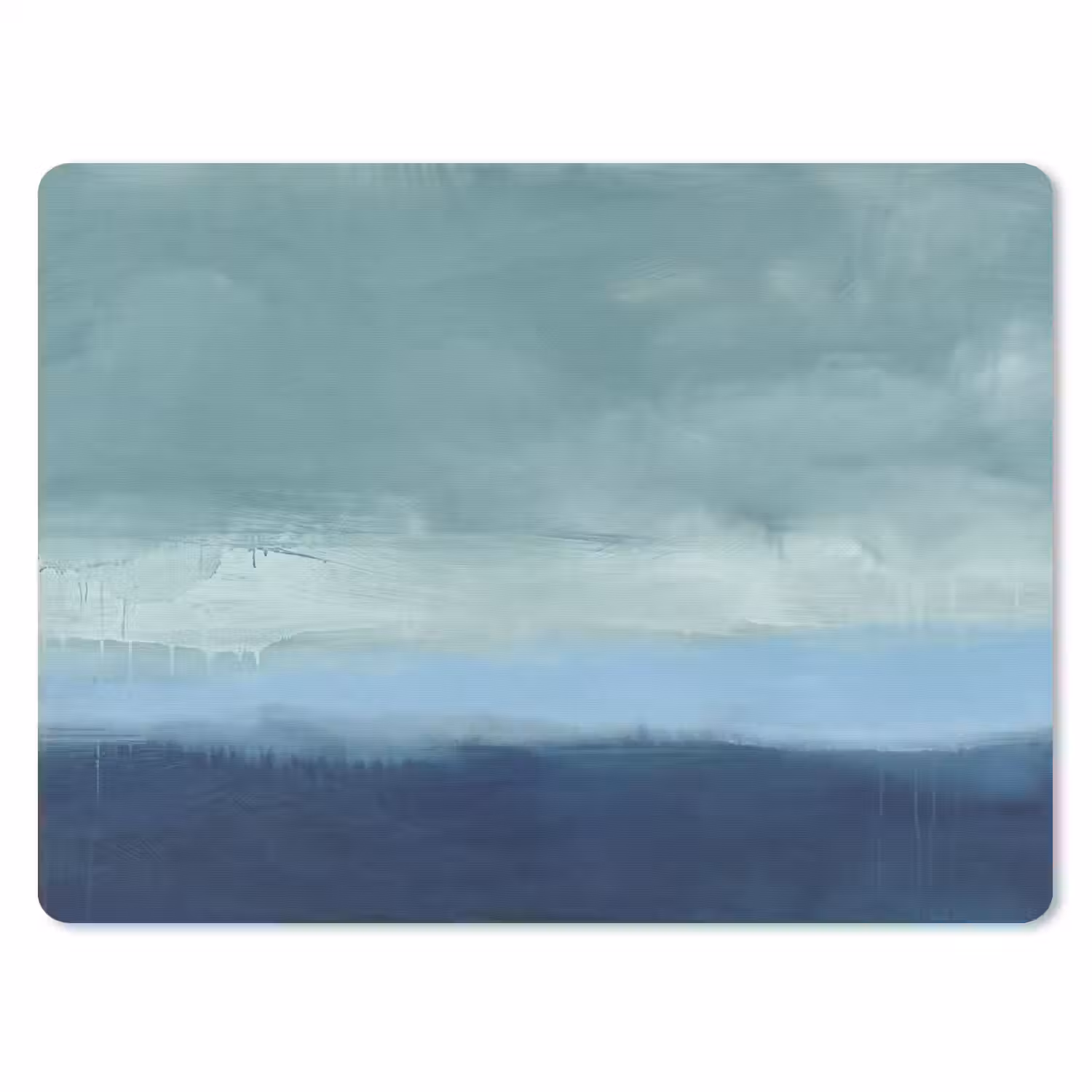 Abstract - Lagen - Rust - Modern - Blauw muismat rubber klein -3d