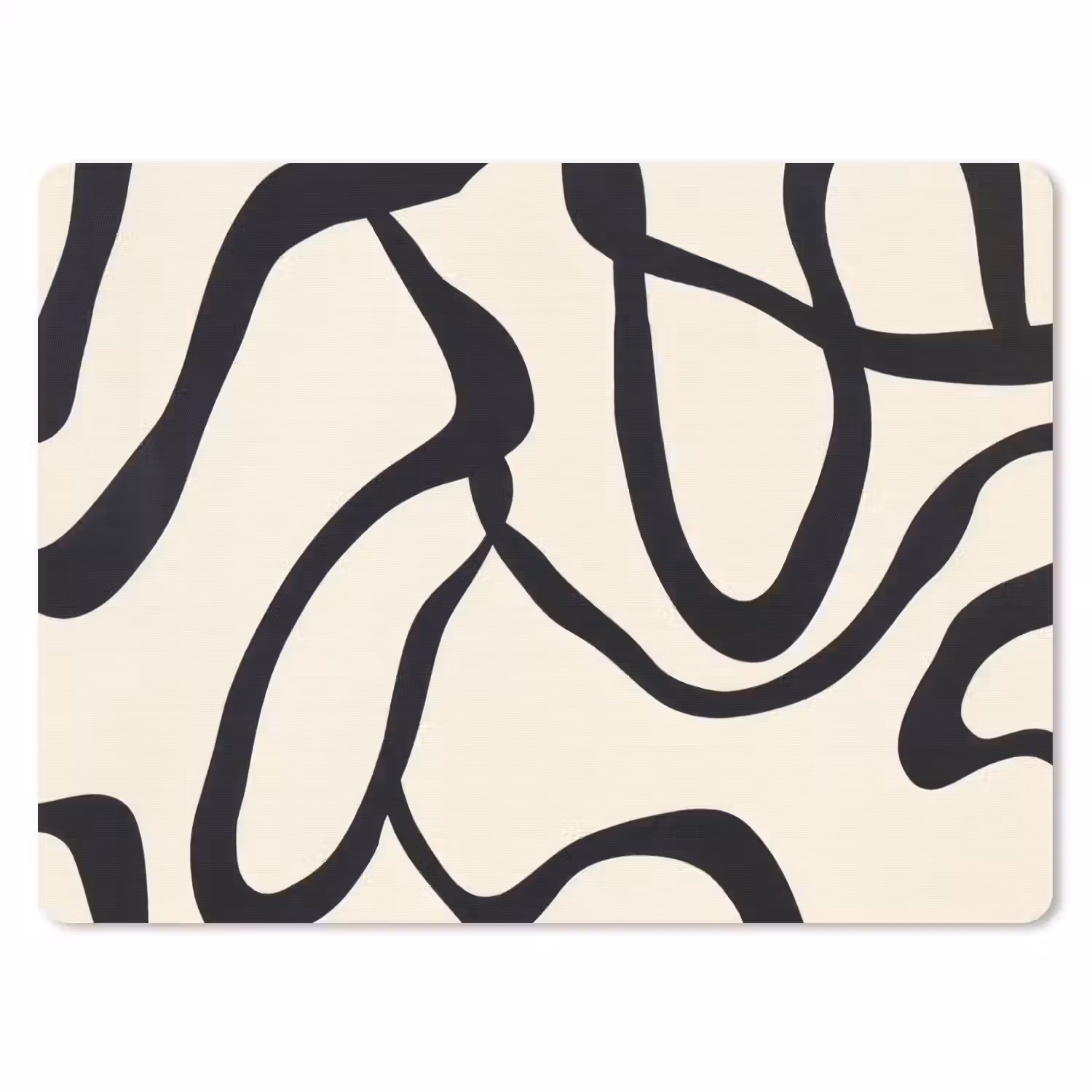 Abstract - Lijnen - Modern - Beige muismat rubber klein -3d