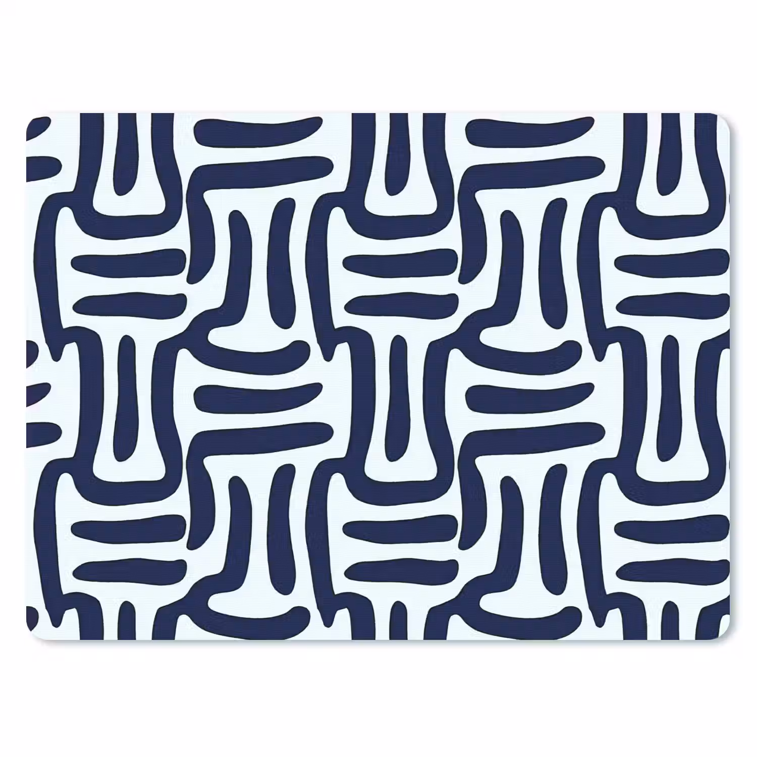Abstract - Modern - Blauw muismat rubber klein 262 -3d