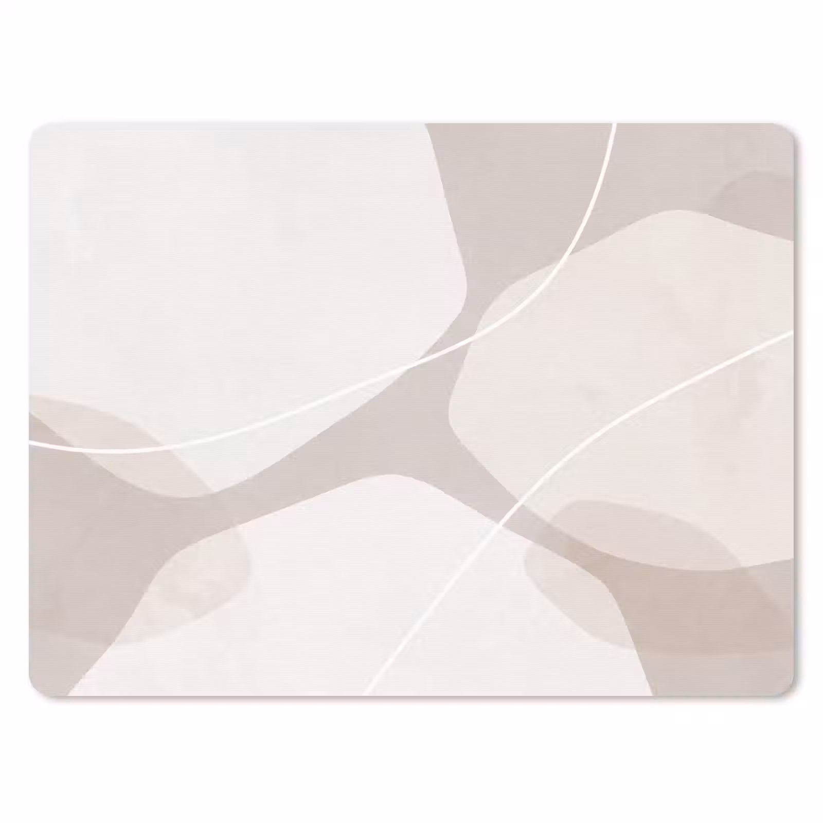 Mouse Pad - Abstract - Shapes - Beige - Abstract - Vormen - Beige muismat rubber klein