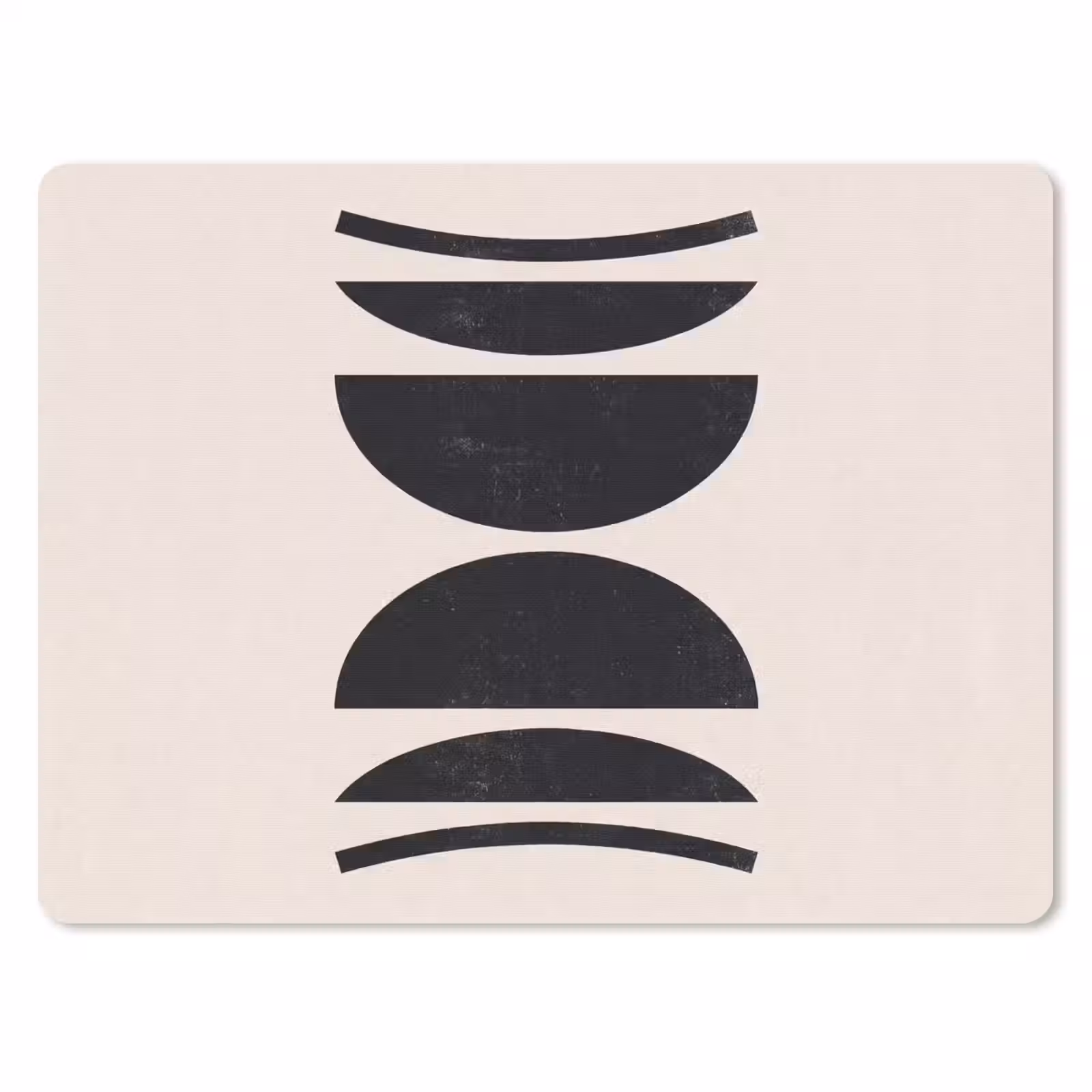 Mouse Pad - Abstract - Shapes - Black - Abstract - Vormen - Zwart muismat rubber klein