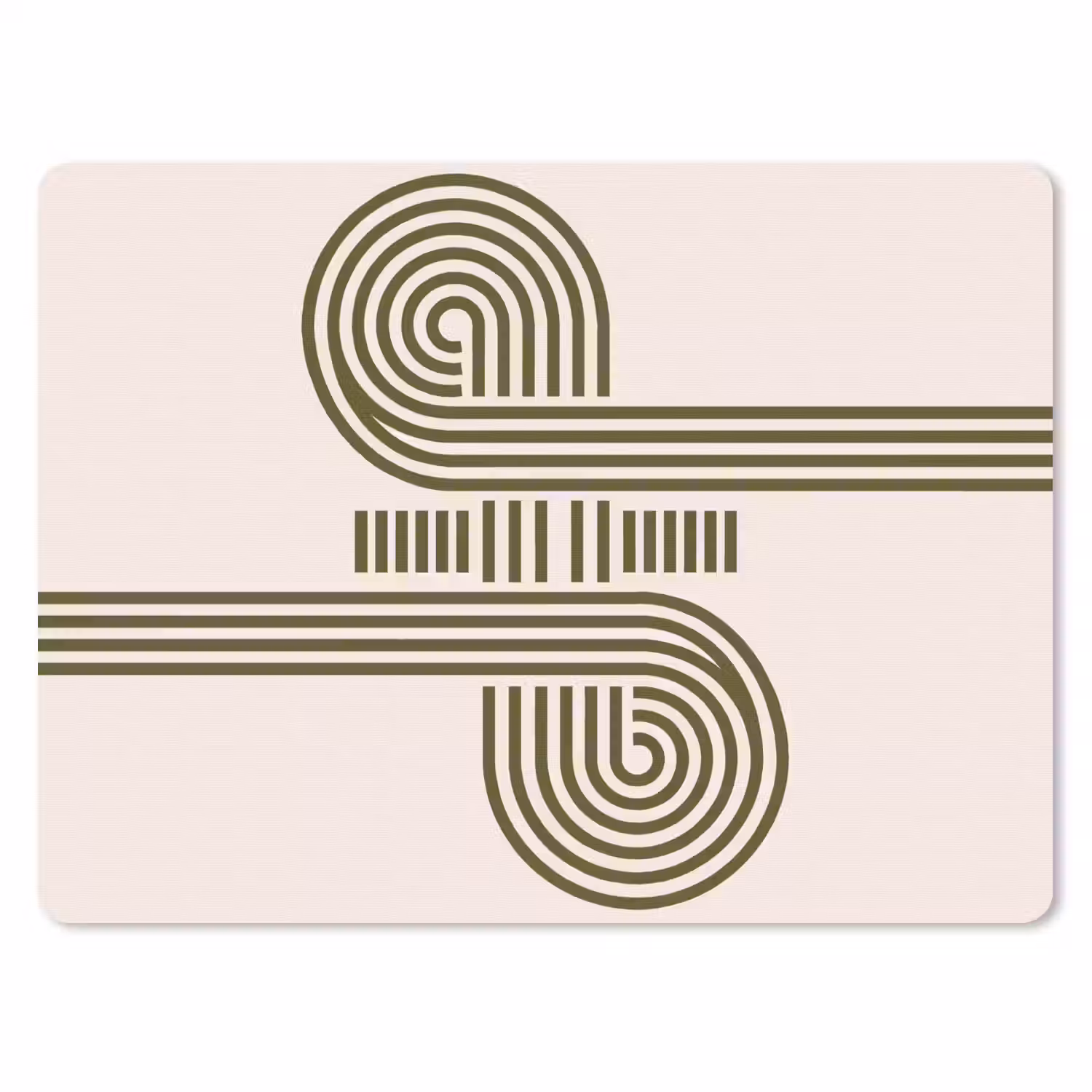 Abstract - Vormen - Modern - Groen muismat rubber klein -3d