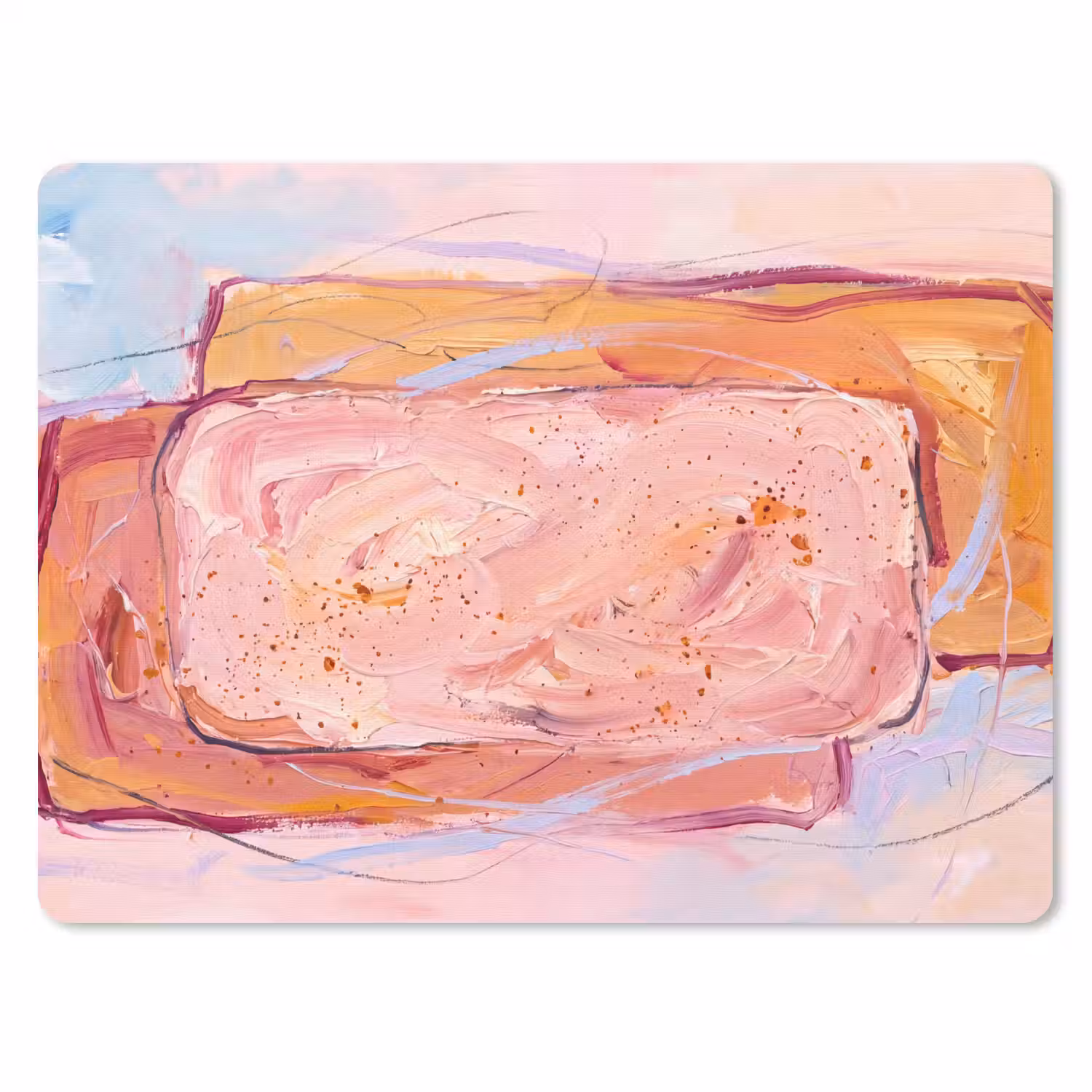 Abstract - Vormen - Modern - Roze muismat rubber klein -3d