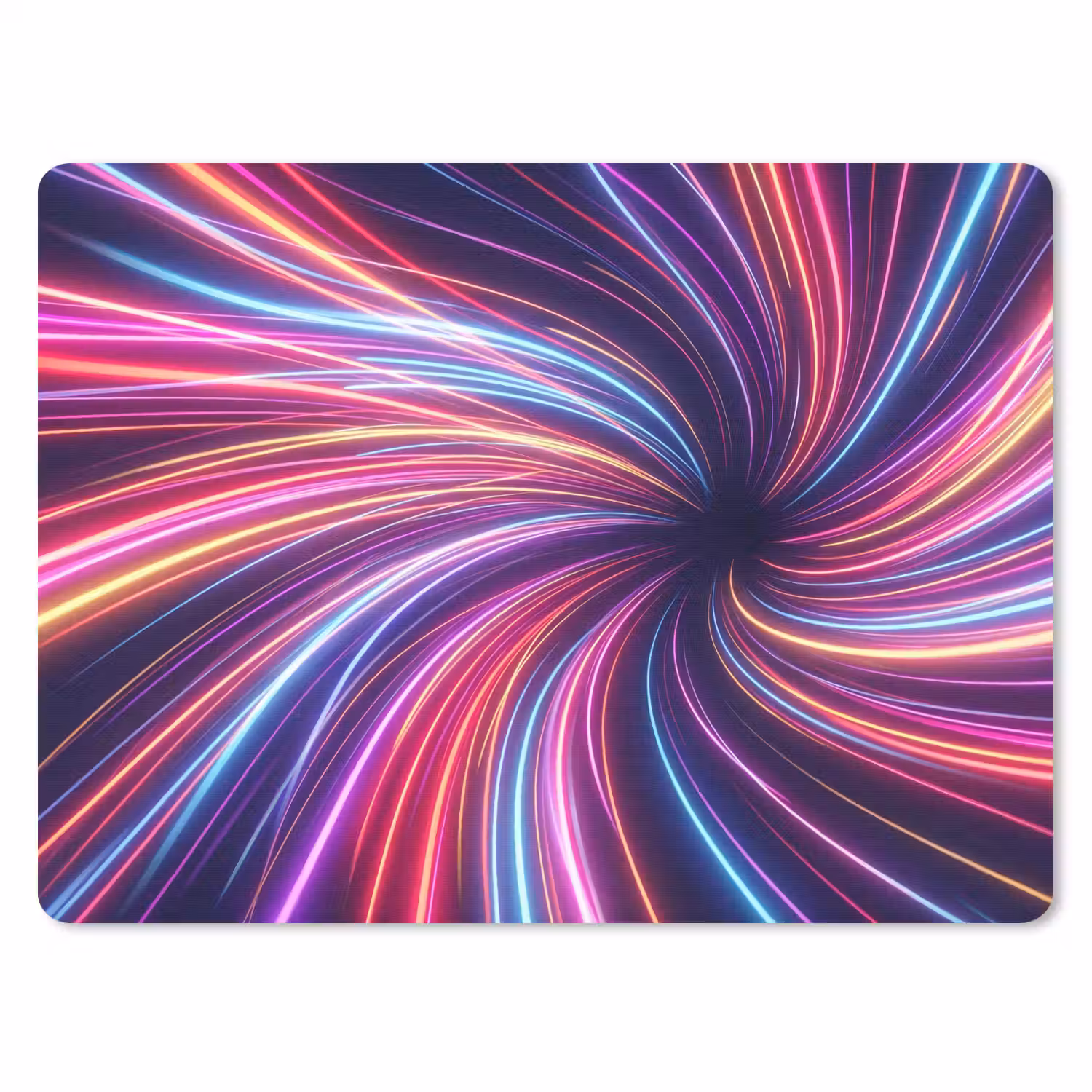 Abstract - Swirl - Futuristic - Neon muismat rubber klein -3d