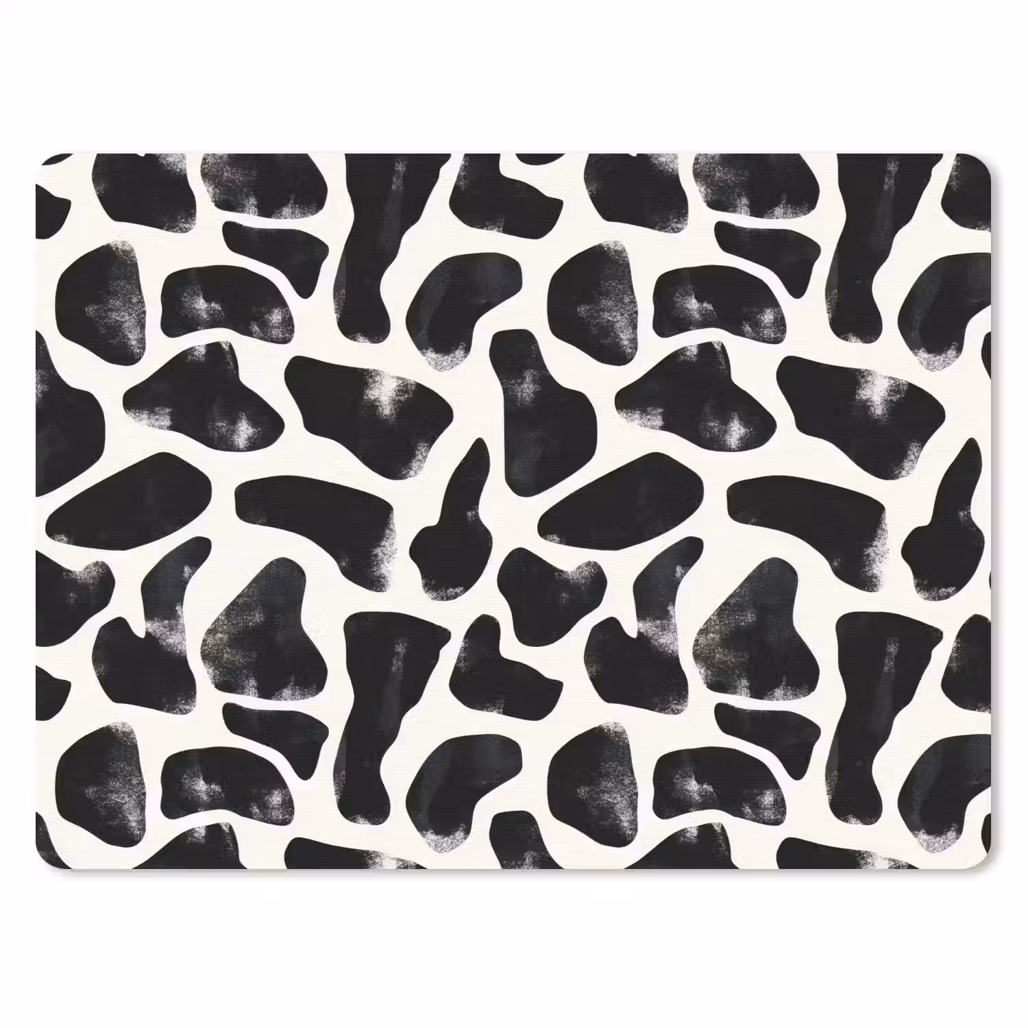 Dierenpatroon - Vlekken - Zwart - Wit muismat rubber klein 262 -3d
