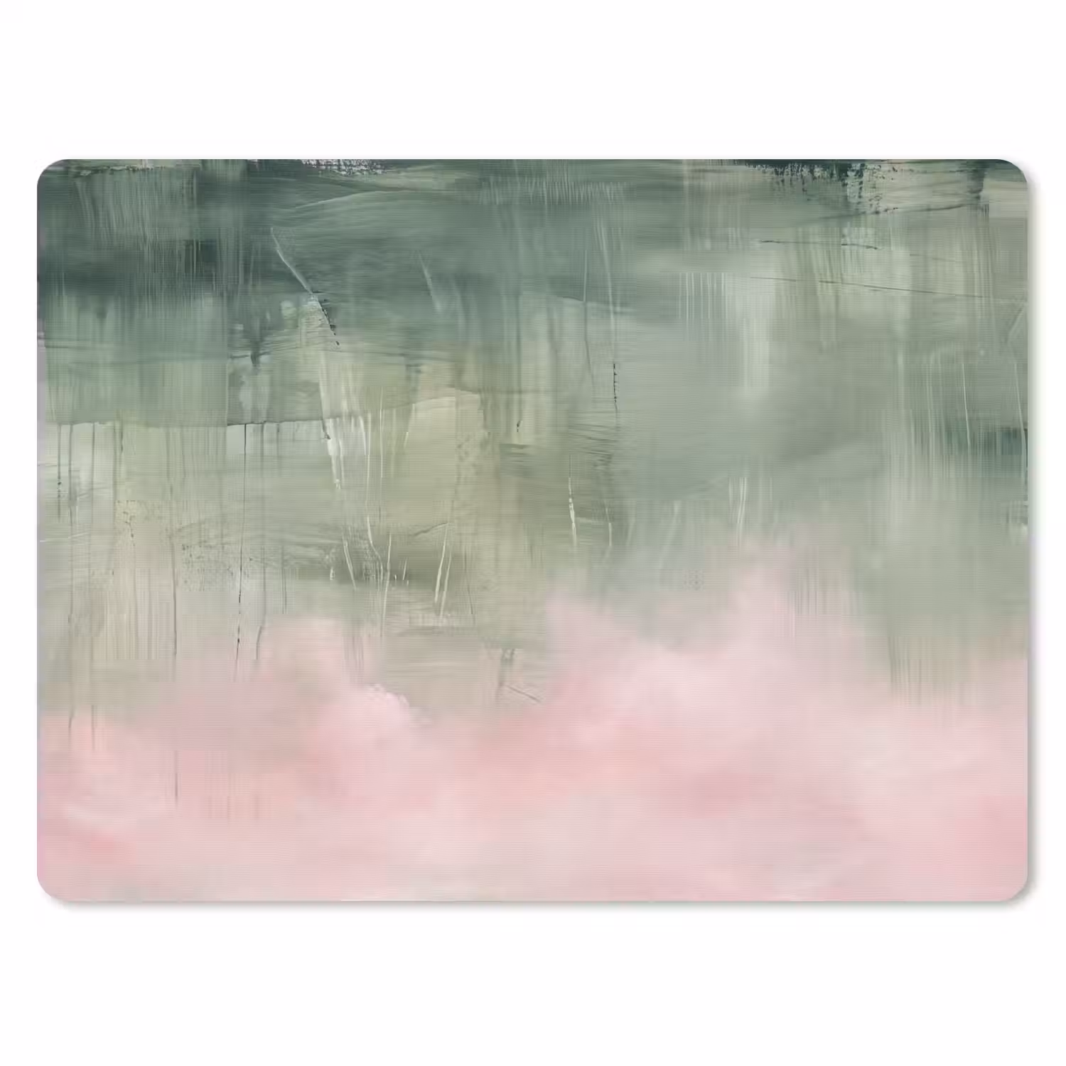 Kunst - Abstract - Modern - Groen - Roze muismat rubber klein -3d