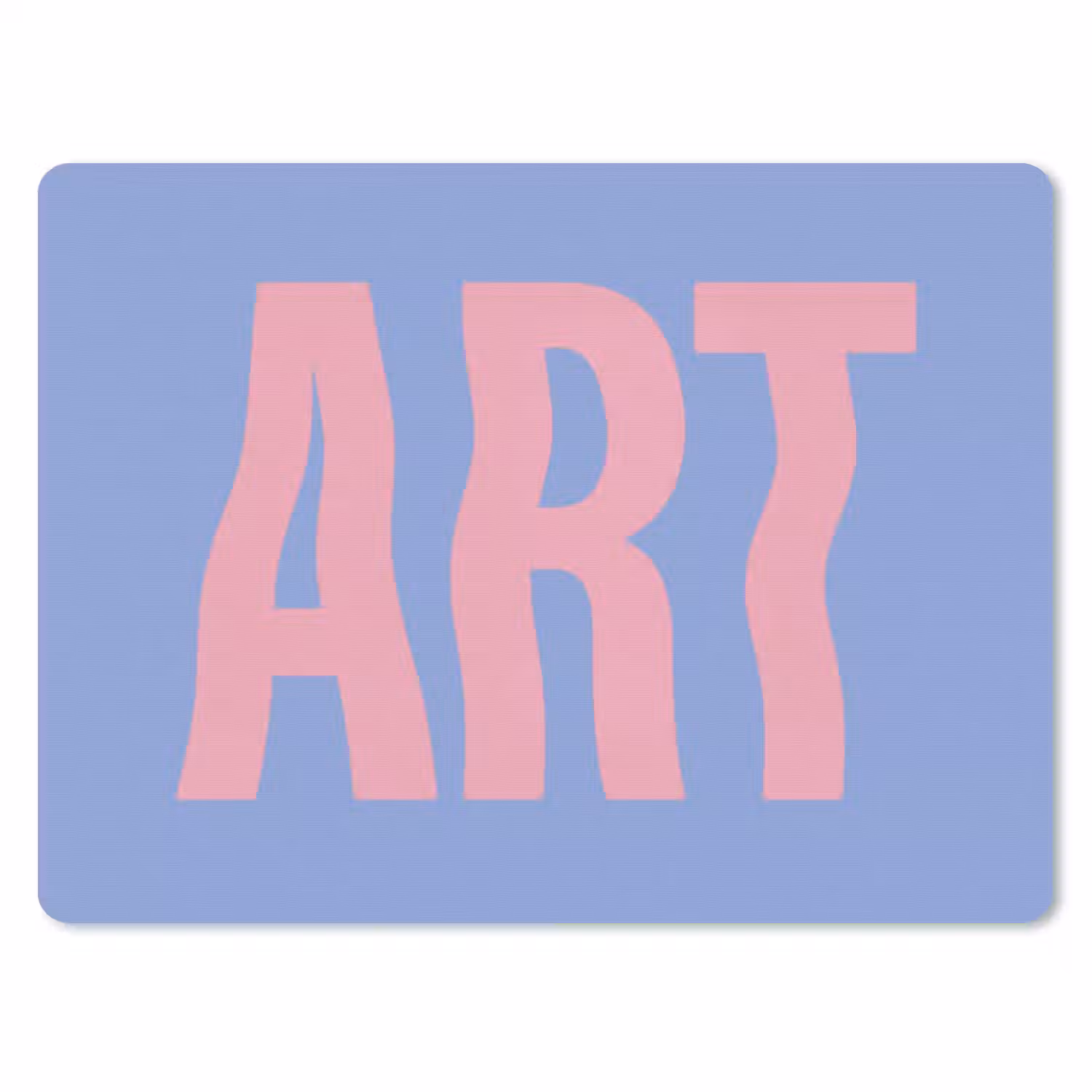 Art - Roze - Blauw muismat rubber klein -3d