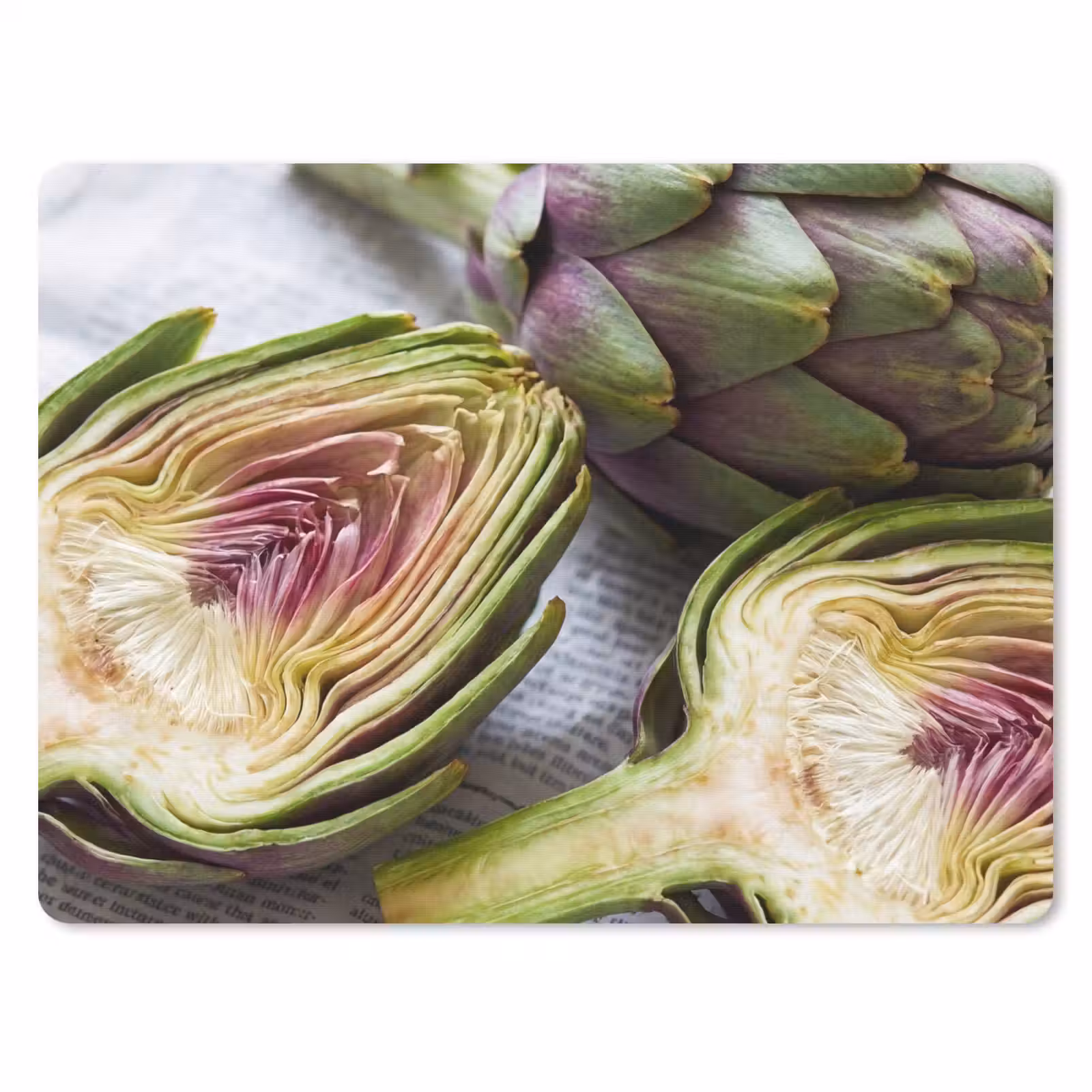 Mouse Pad - Artichoke - Sliced - Food - Artisjok - Doorgesneden - Eten muismat rubber klein