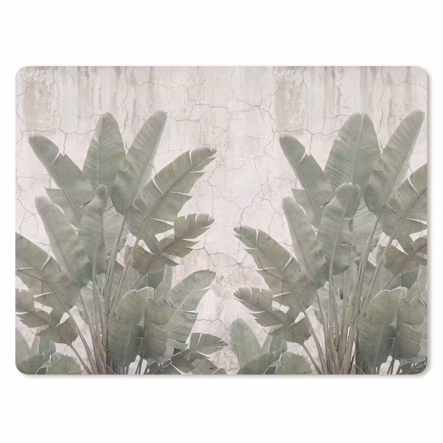 Bananenbladeren - Beton - Groen muismat rubber klein -3d