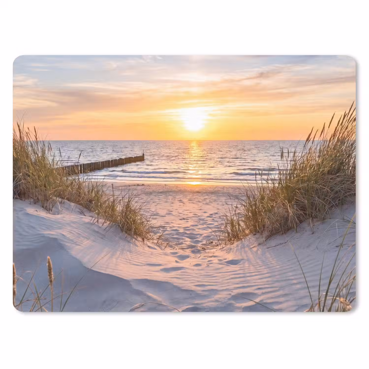 Strand - Zonsondergang - Natuur - Landschap muismat rubber klein -3d
