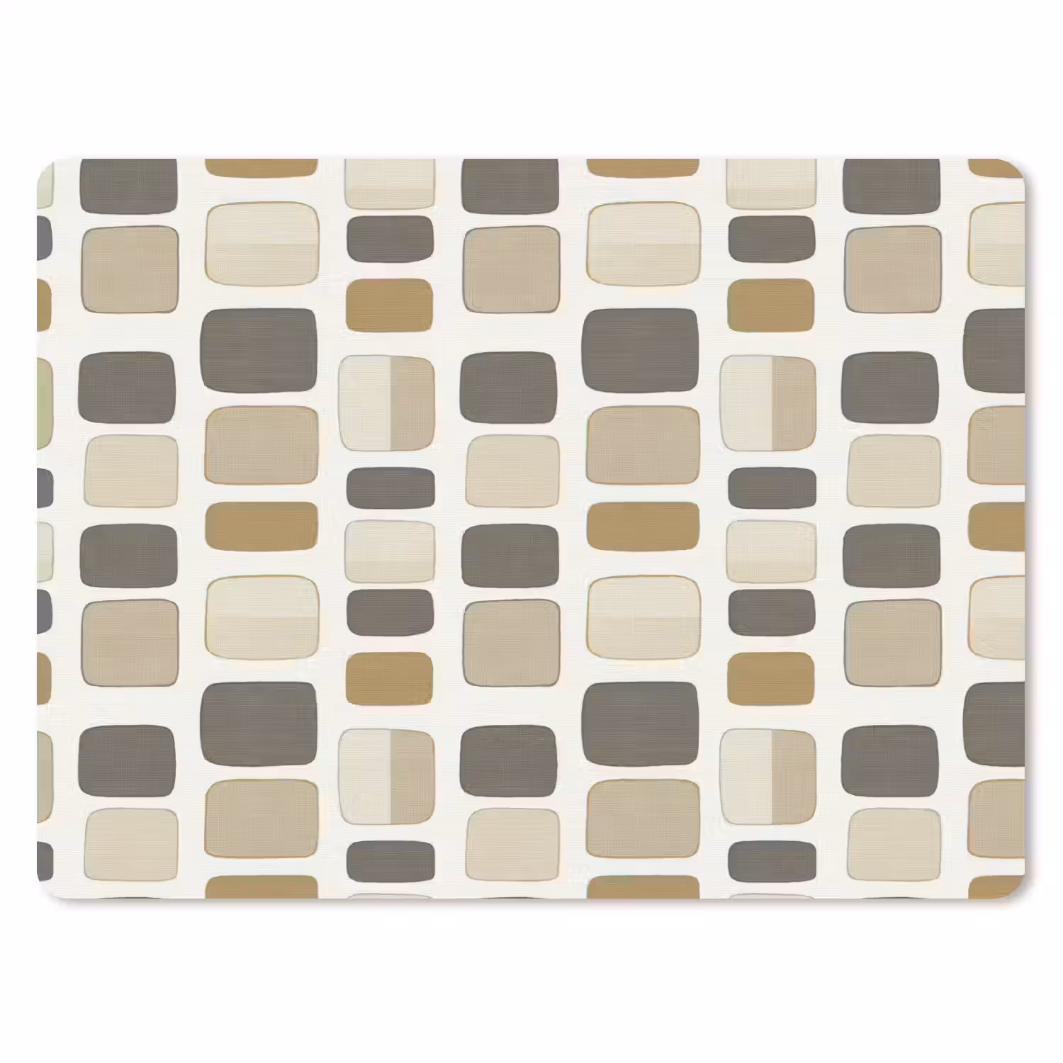 Blokken - Vintage - Grijs muismat rubber klein 262 -3d
