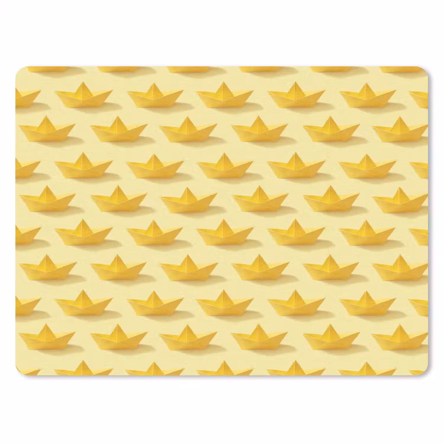 Bootjes - Origami - Creatief - Geel muismat rubber klein 262 -3d