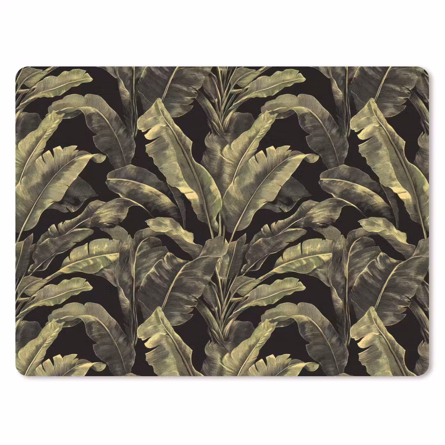 Botanisch - Bladeren - Groen muismat rubber klein 262 -3d