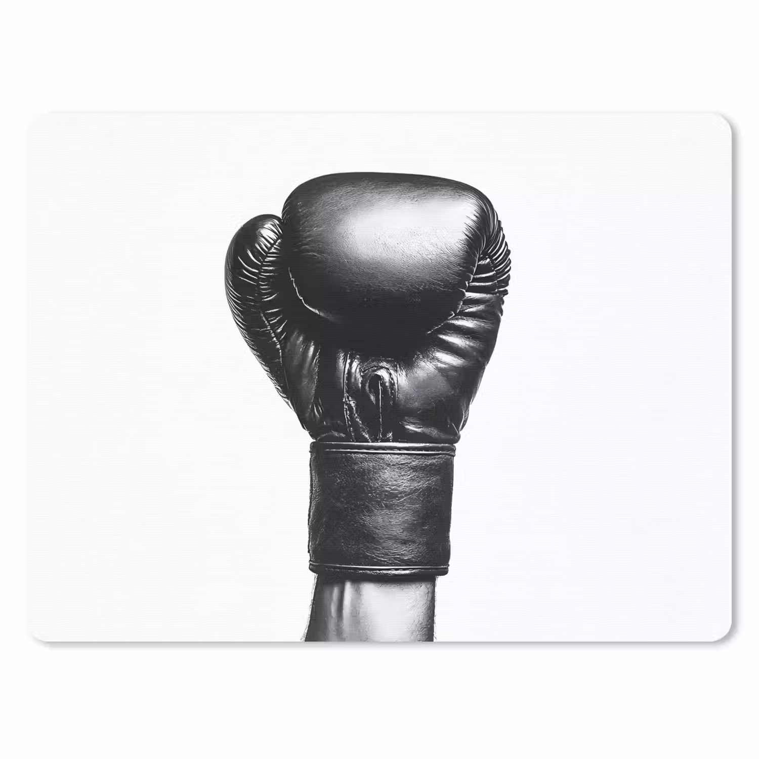 Bokshandschoen - Zwart - Hand muismat rubber klein -3d