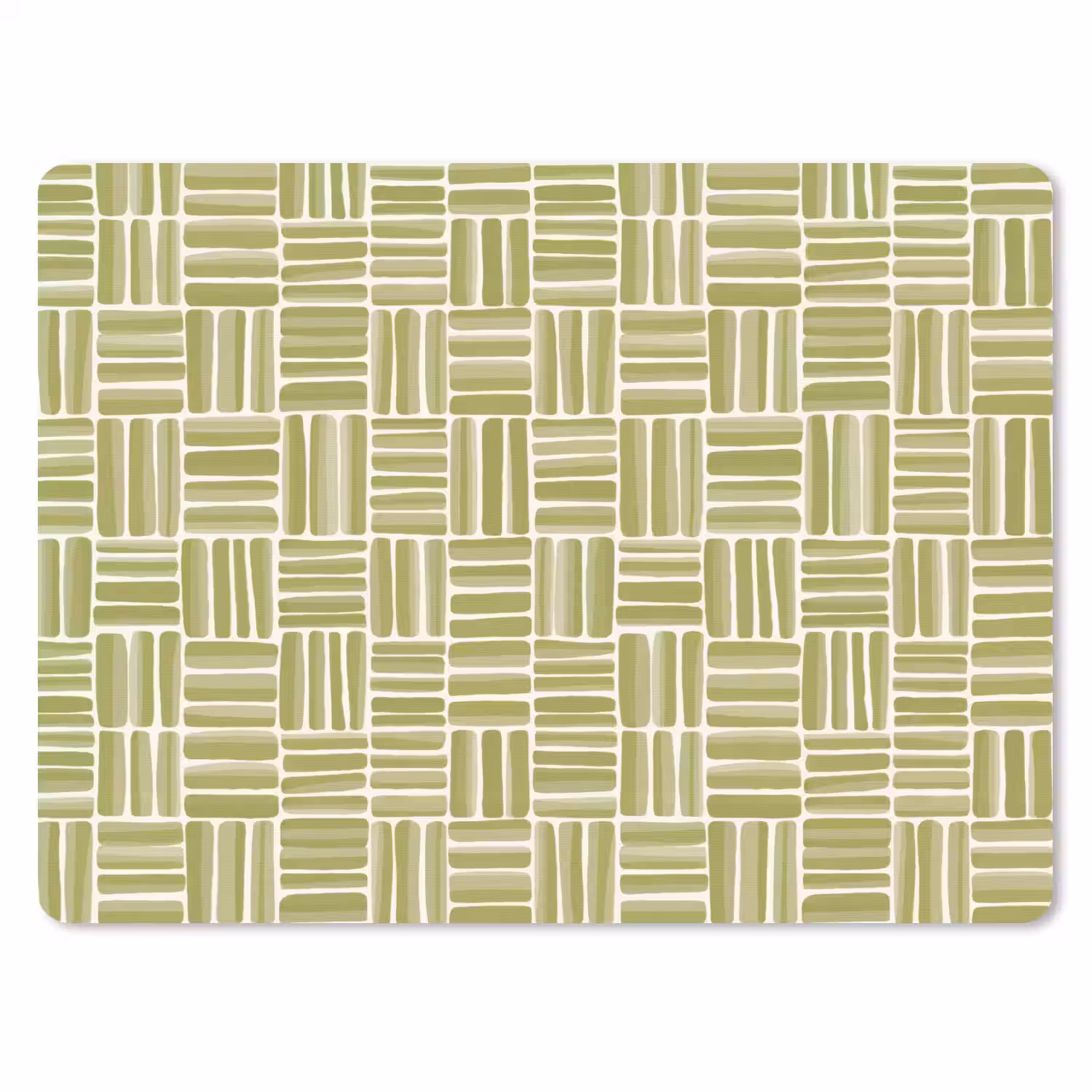 Vlecht - Patroon - Groen muismat rubber klein 262 -3d