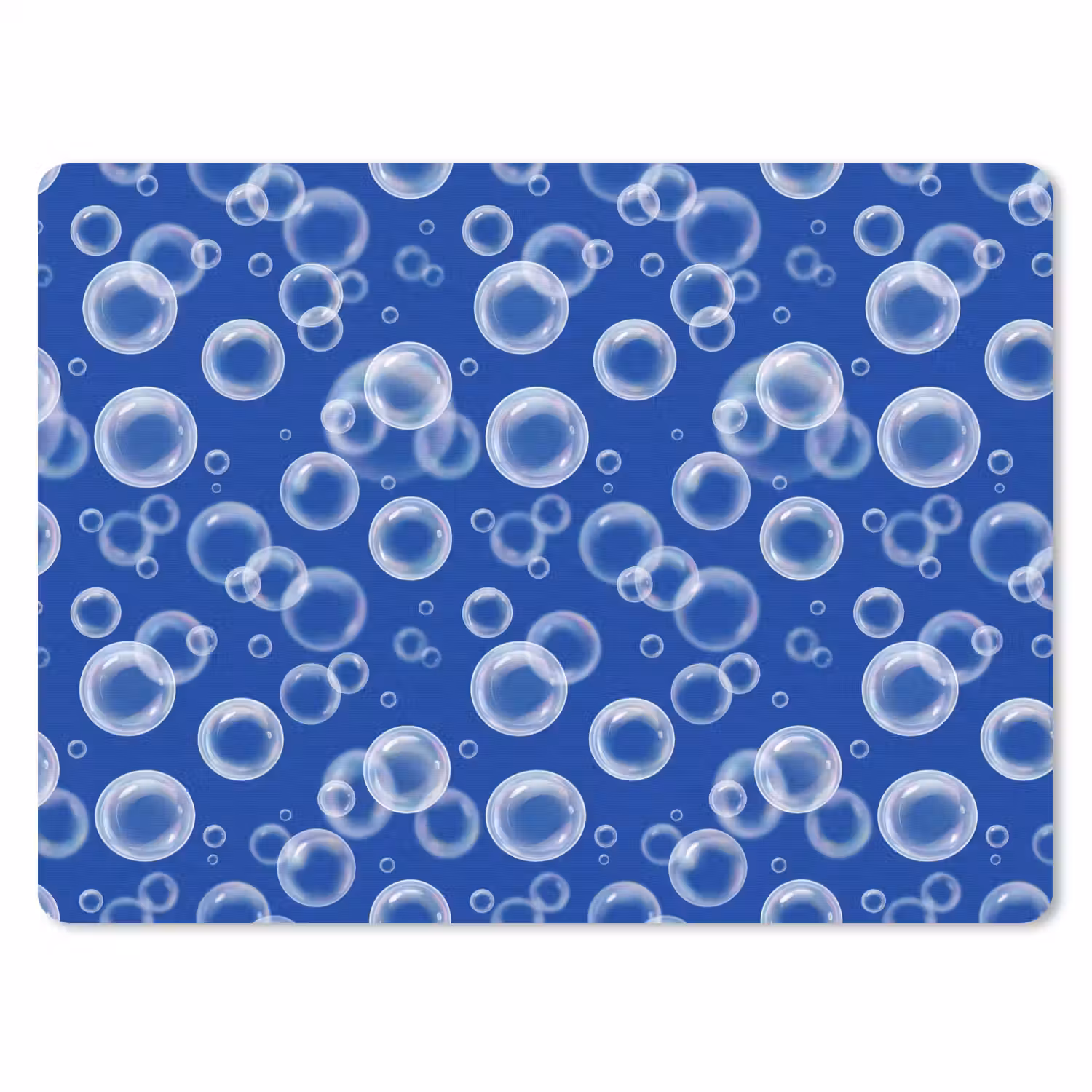 Bubbels - Patroon - Blauw muismat rubber klein -3d