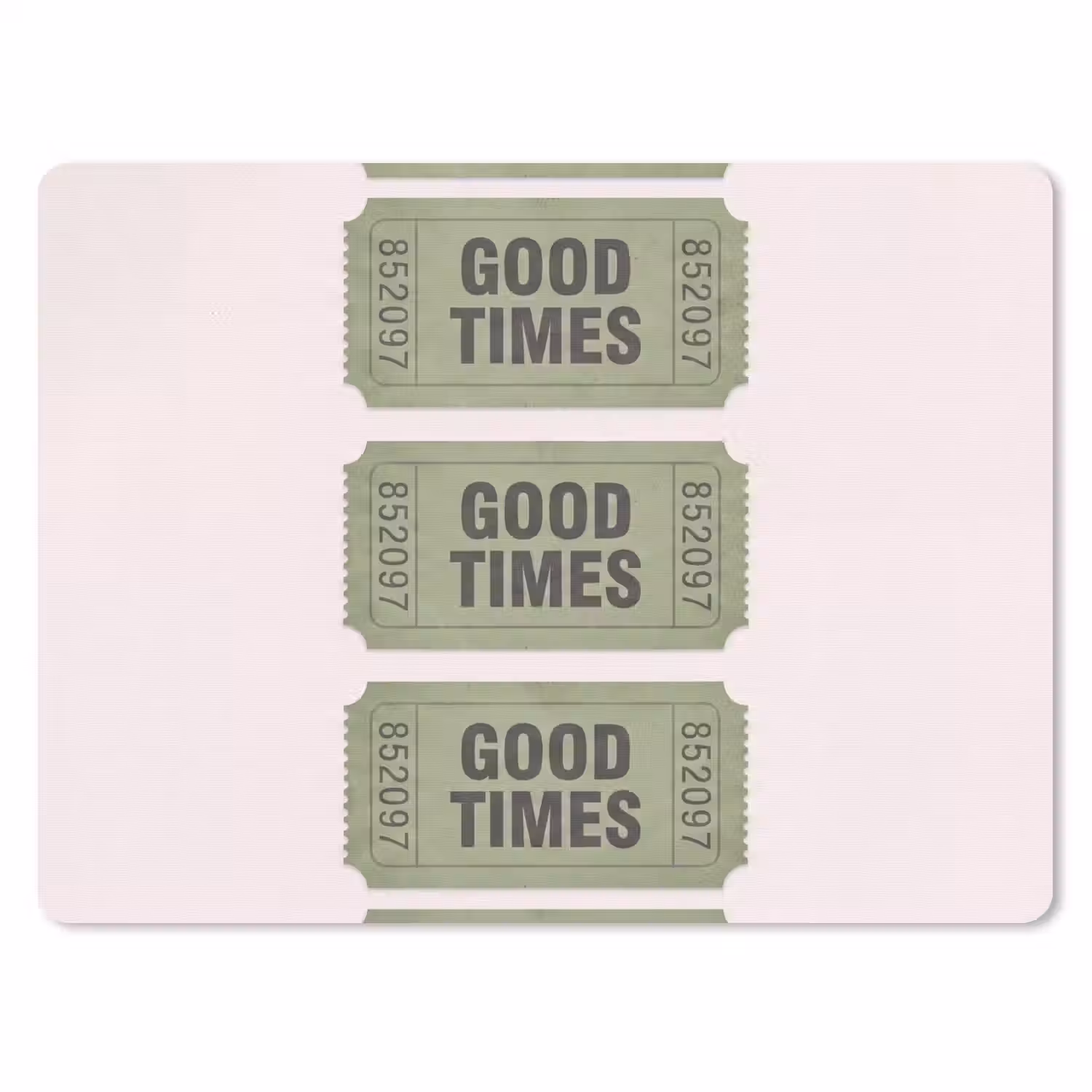 Kaartje - Vintage - Groen - Evenement - Collectie muismat rubber klein -3d