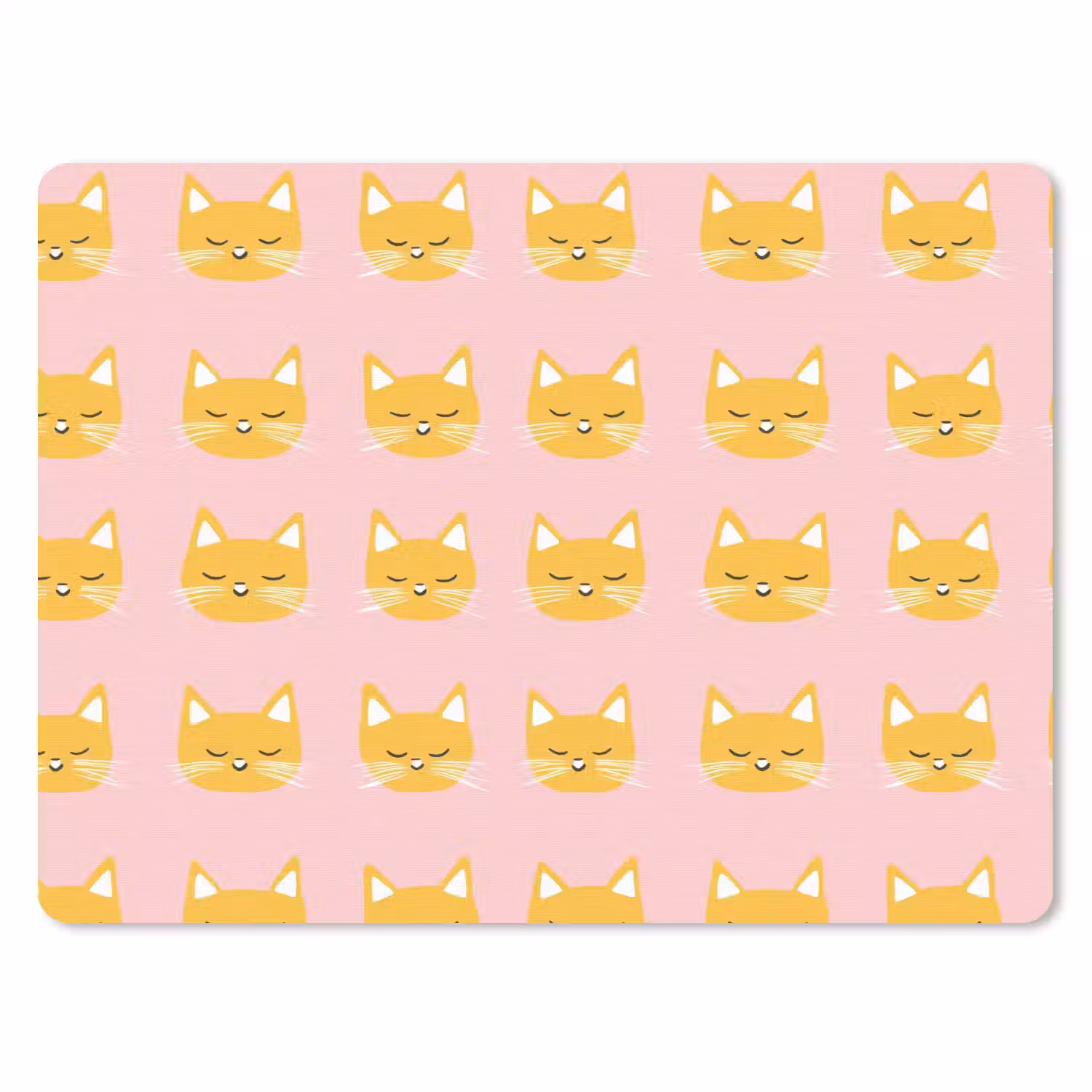 Katten - Patroon - Roze muismat rubber klein 262 -3d